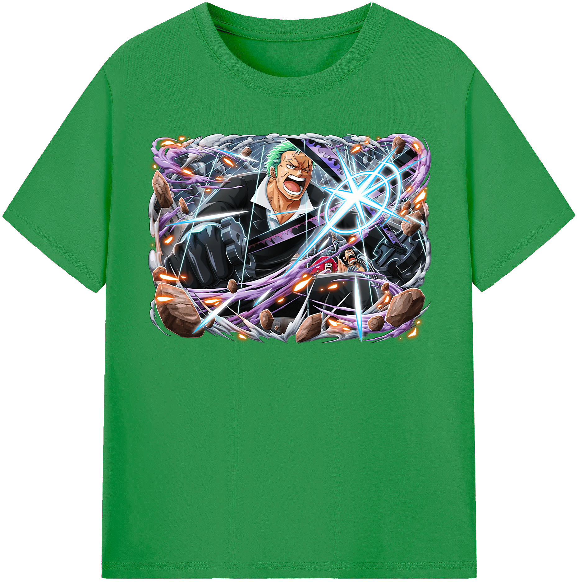ワンピース ロロノア・ゾロ ONE PIECE Roronoa Zoro レディースカジュアルプリントTシャツ（綿100％）