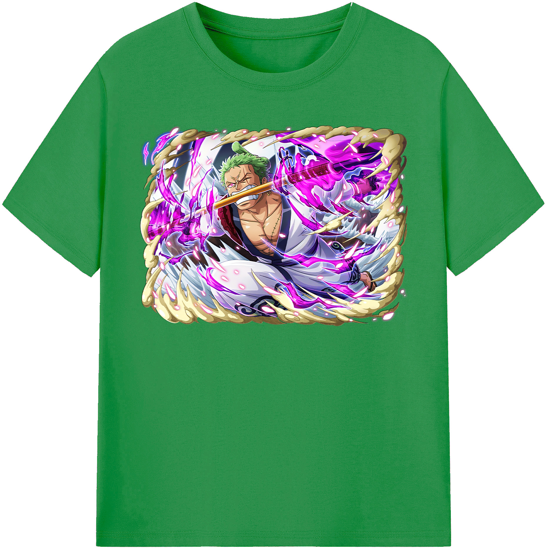 ワンピース ロロノア・ゾロ ONE PIECE Roronoa Zoro レディースカジュアルプリントTシャツ（綿100％）