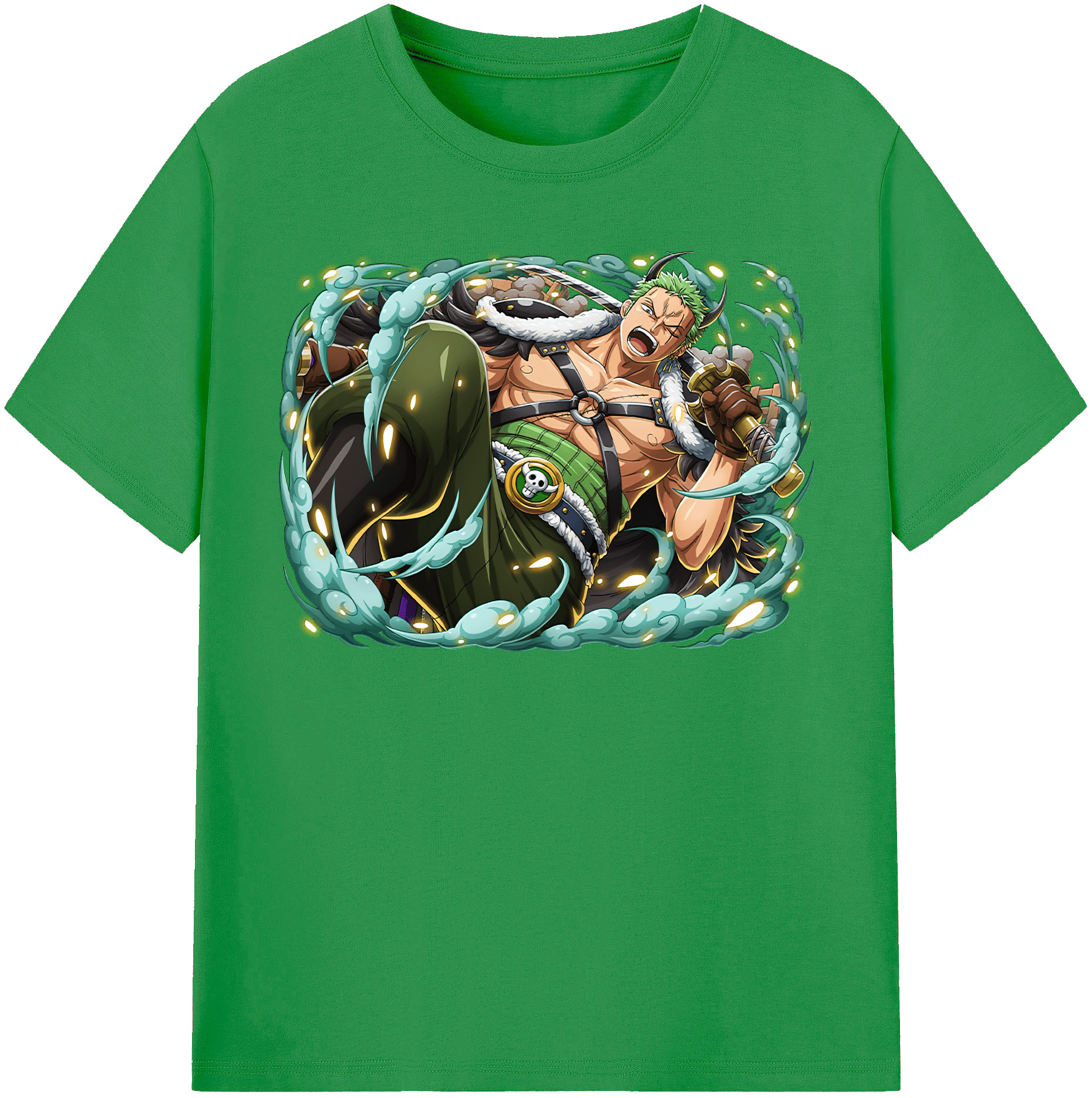ワンピース ロロノア・ゾロ ONE PIECE Roronoa Zoro レディースカジュアルプリントTシャツ（綿100％）