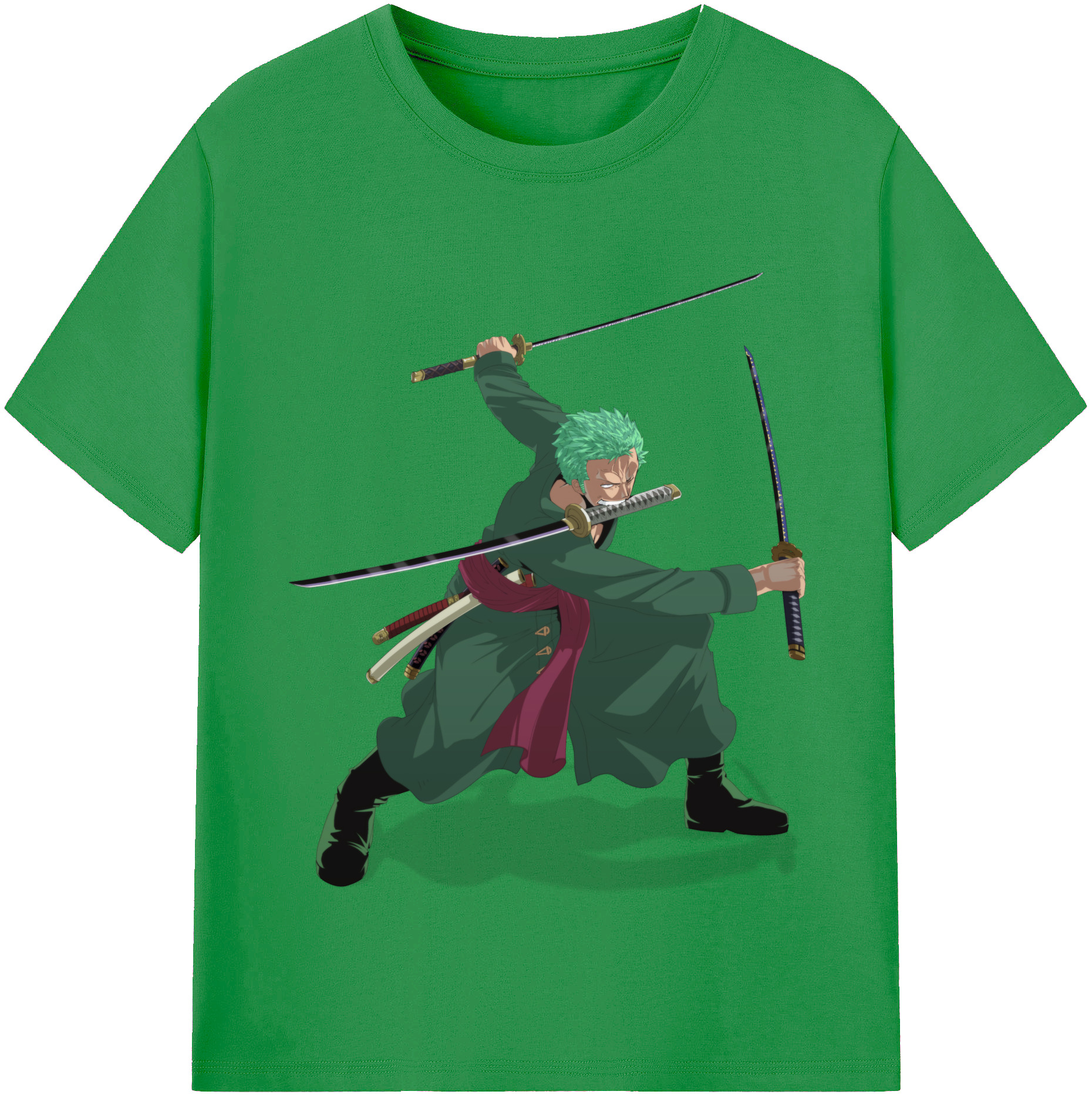 ワンピース ロロノア・ゾロ ONE PIECE Roronoa Zoro レディースカジュアルプリントTシャツ（綿100％）
