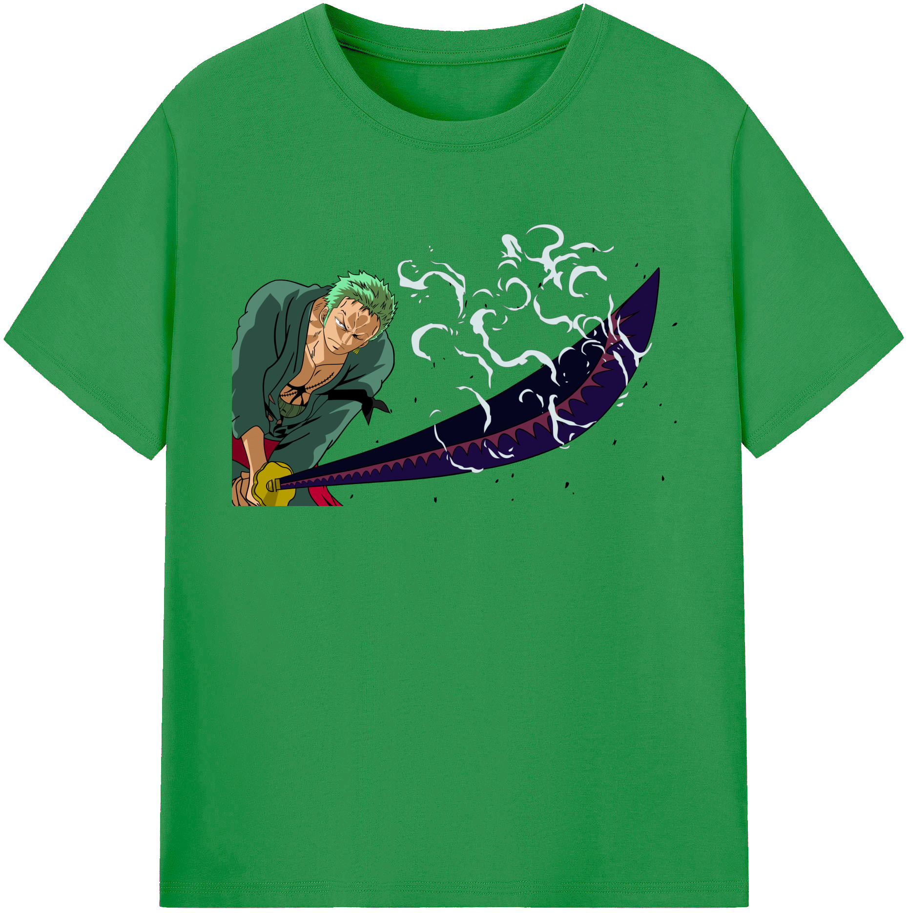 ワンピース ロロノア・ゾロ ONE PIECE Roronoa Zoro レディースカジュアルプリントTシャツ（綿100％）