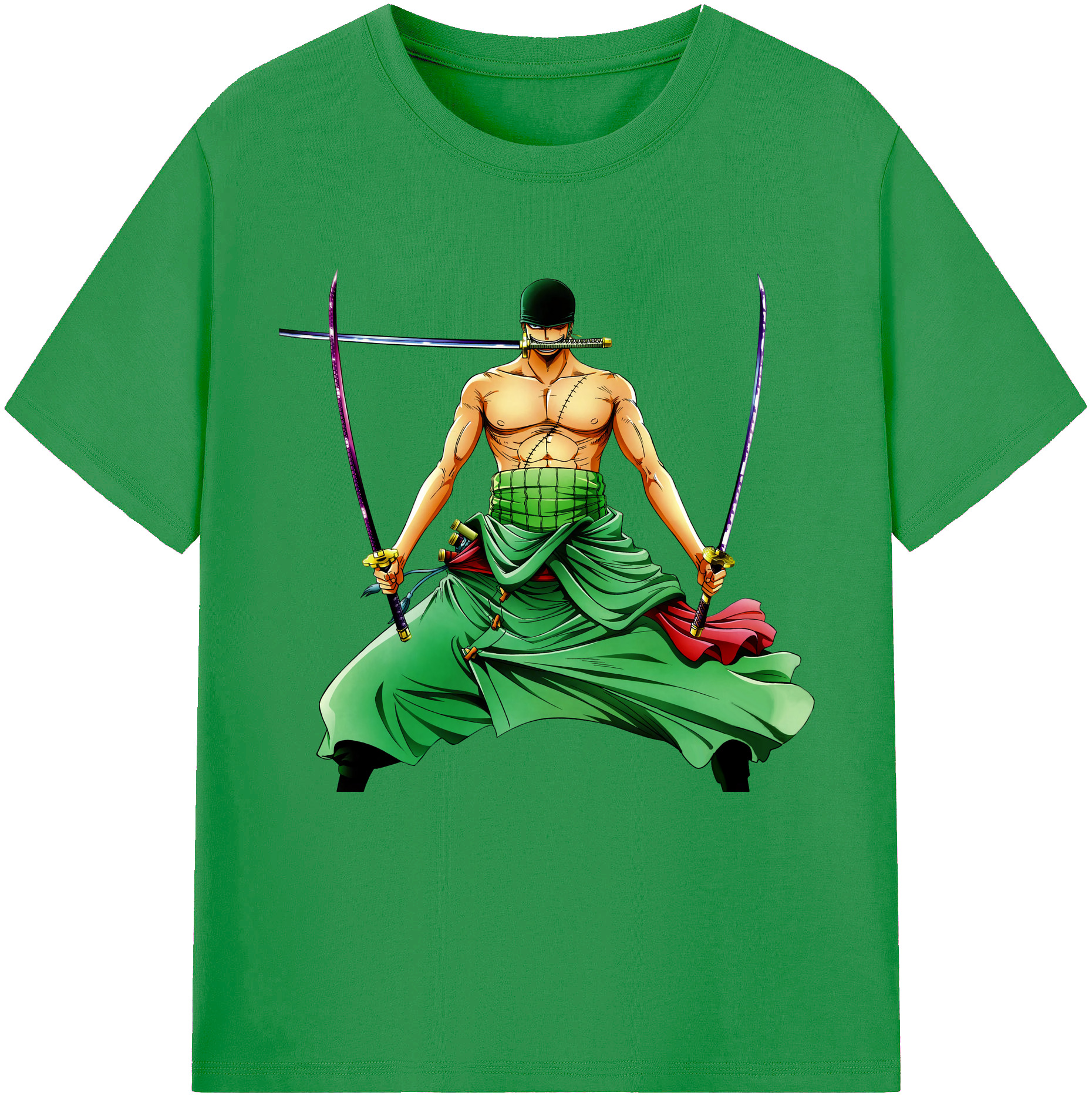 ワンピース ロロノア・ゾロ ONE PIECE Roronoa Zoro レディースカジュアルプリントTシャツ（綿100％）