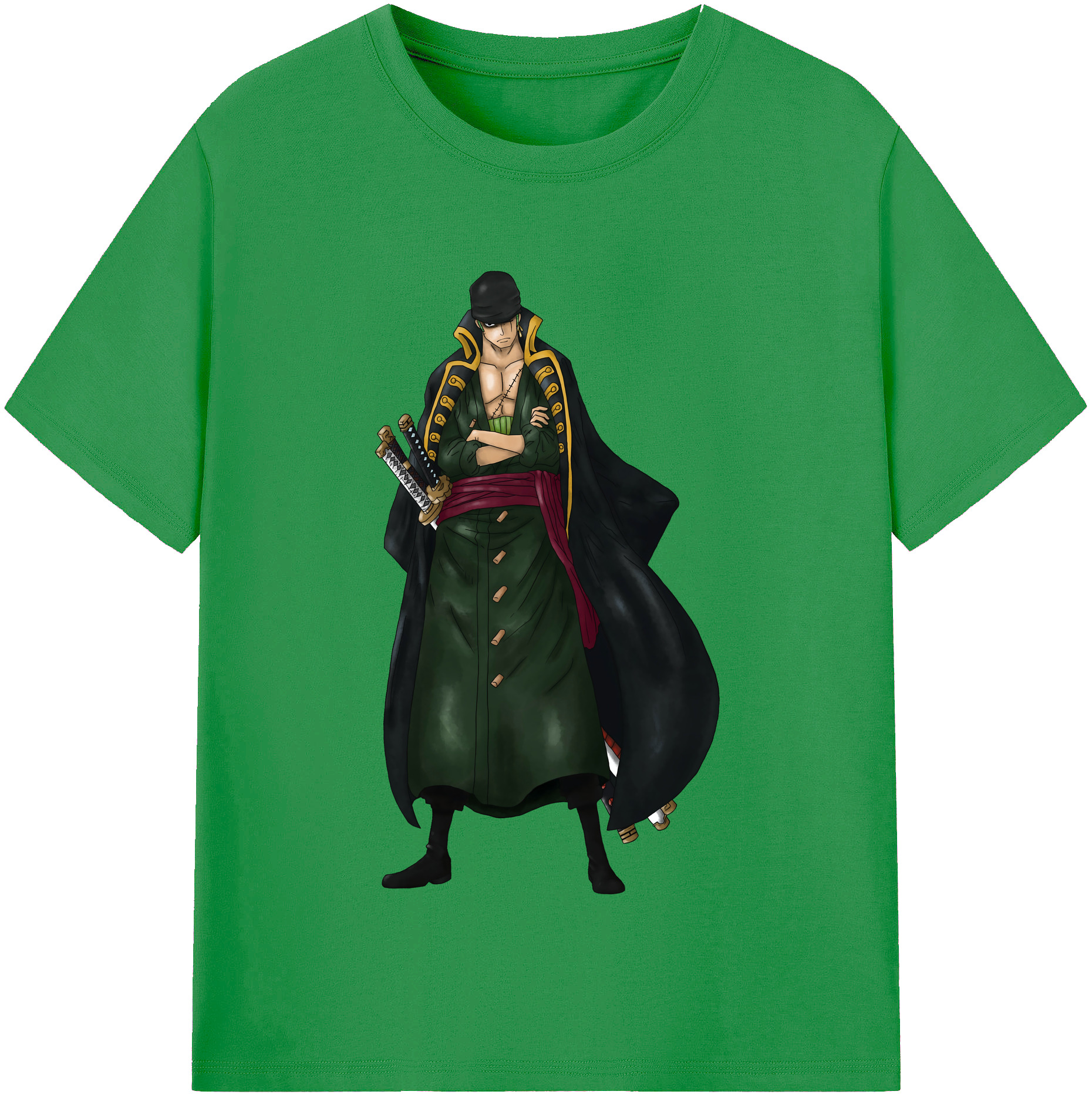 ワンピース ロロノア・ゾロ ONE PIECE Roronoa Zoro レディースカジュアルプリントTシャツ（綿100％）