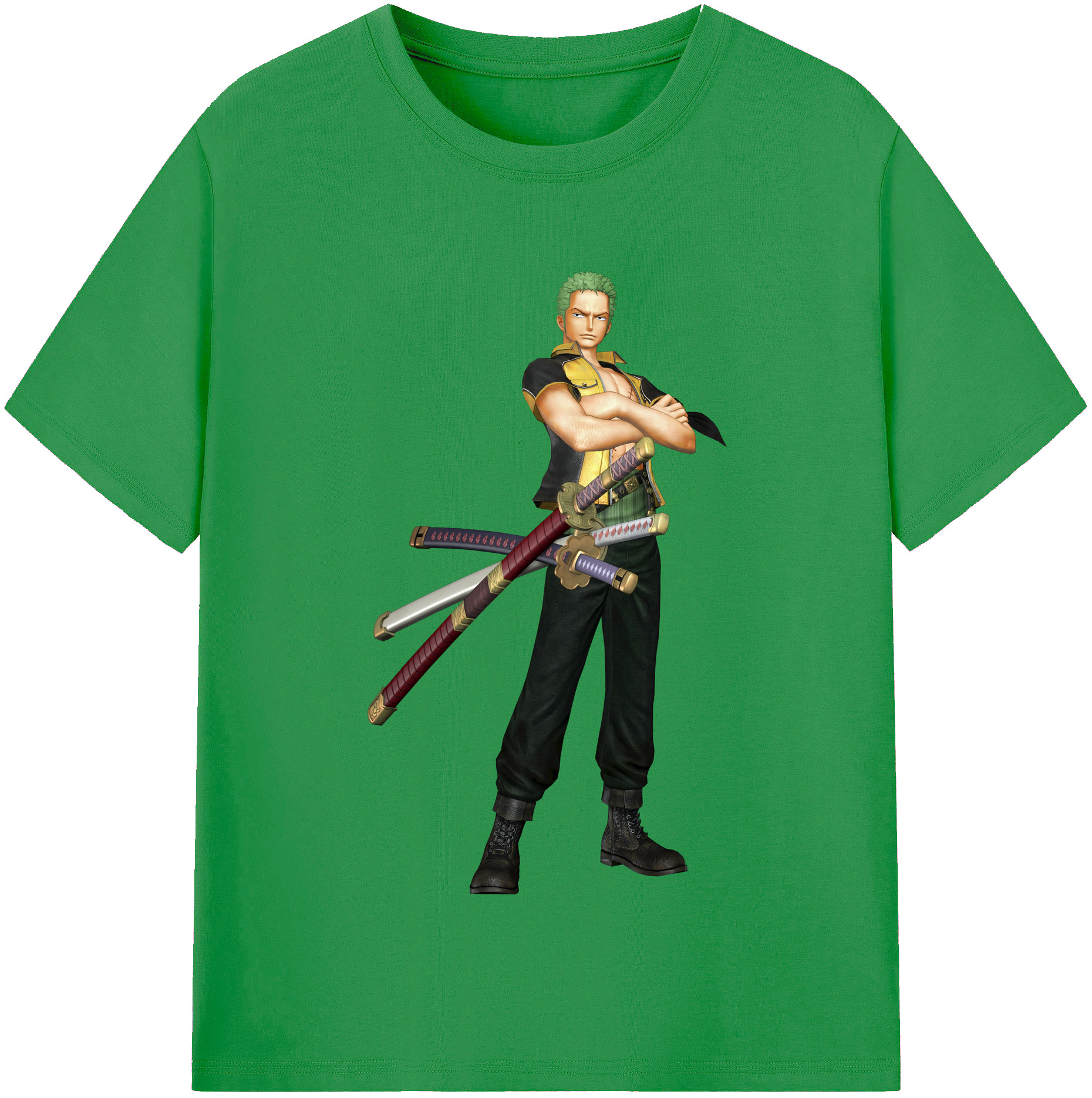 ワンピース ロロノア・ゾロ ONE PIECE Roronoa Zoro レディースカジュアルプリントTシャツ（綿100％）