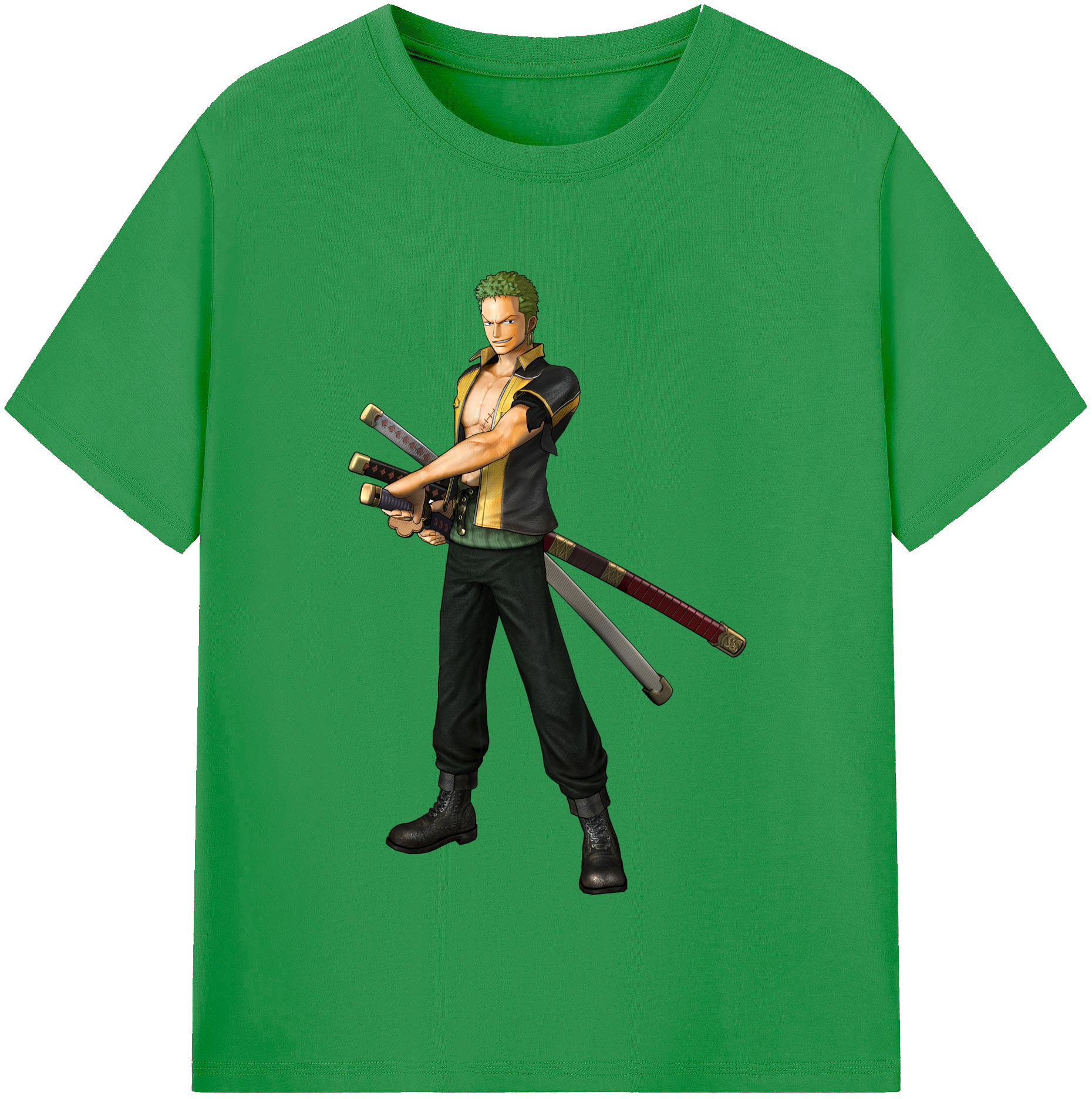 ワンピース ロロノア・ゾロ ONE PIECE Roronoa Zoro レディースカジュアルプリントTシャツ（綿100％）