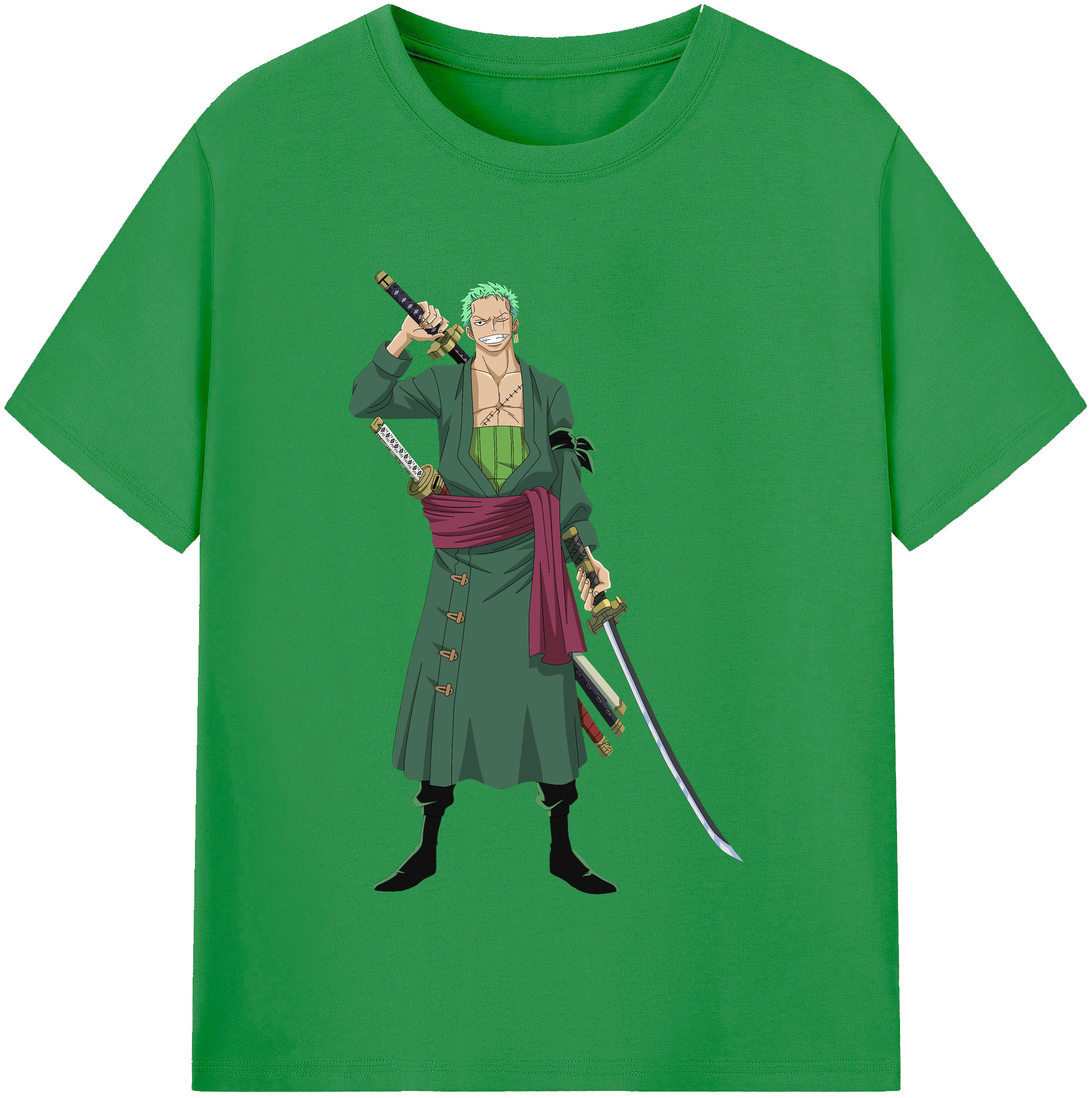 ワンピース ロロノア・ゾロ ONE PIECE Roronoa Zoro レディースカジュアルプリントTシャツ（綿100％）