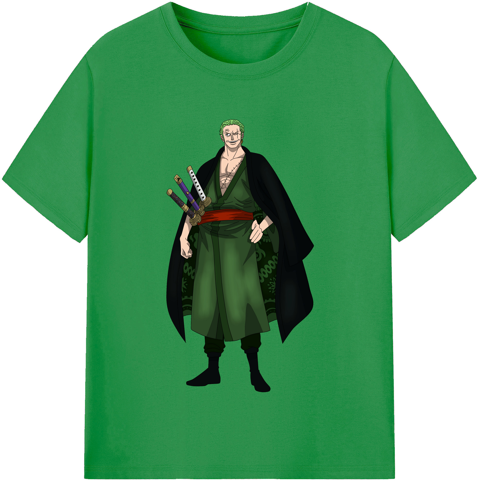ワンピース ロロノア・ゾロ ONE PIECE Roronoa Zoro レディースカジュアルプリントTシャツ（綿100％）