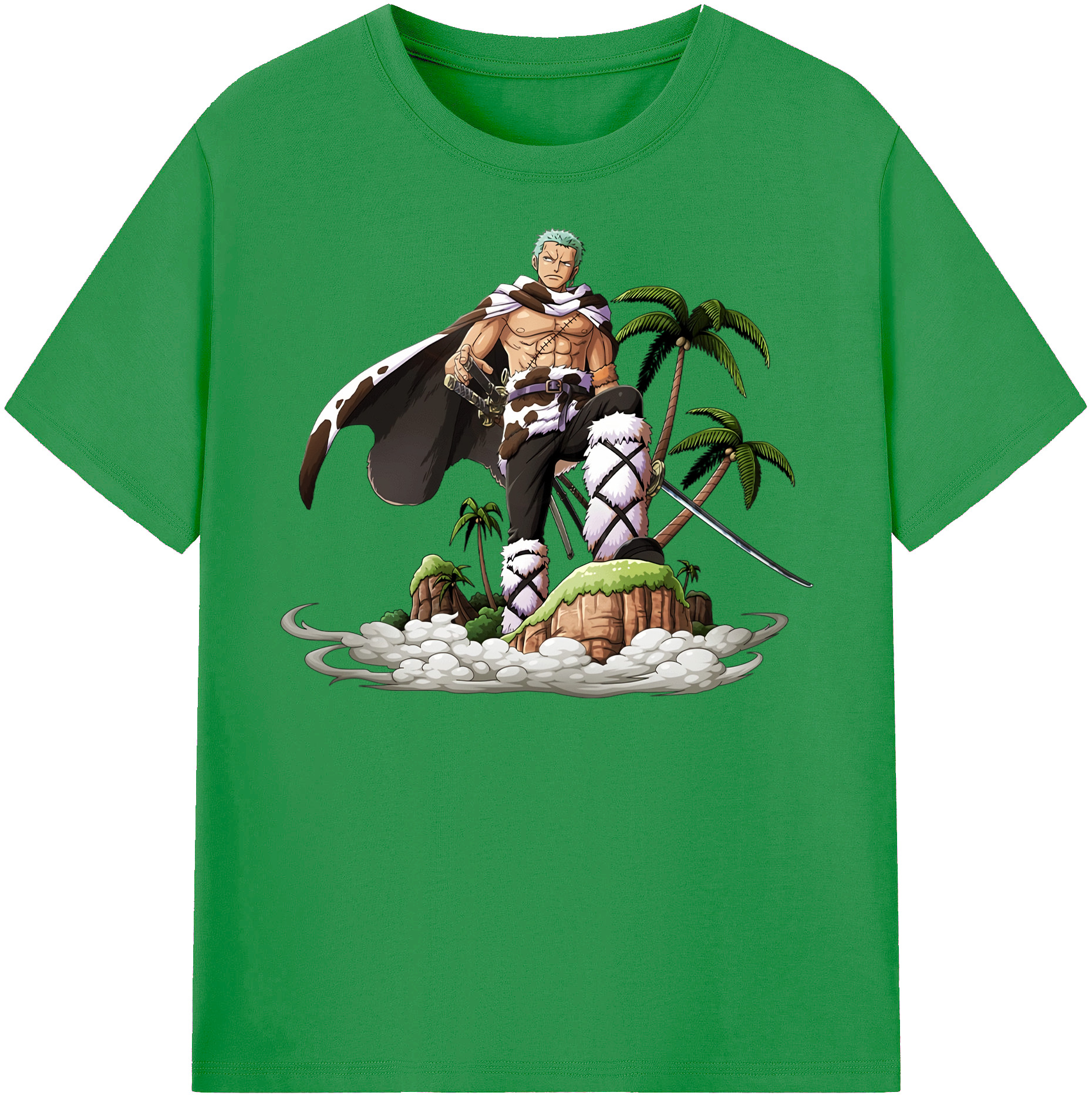 ワンピース ロロノア・ゾロ ONE PIECE Roronoa Zoro レディースカジュアルプリントTシャツ（綿100％）