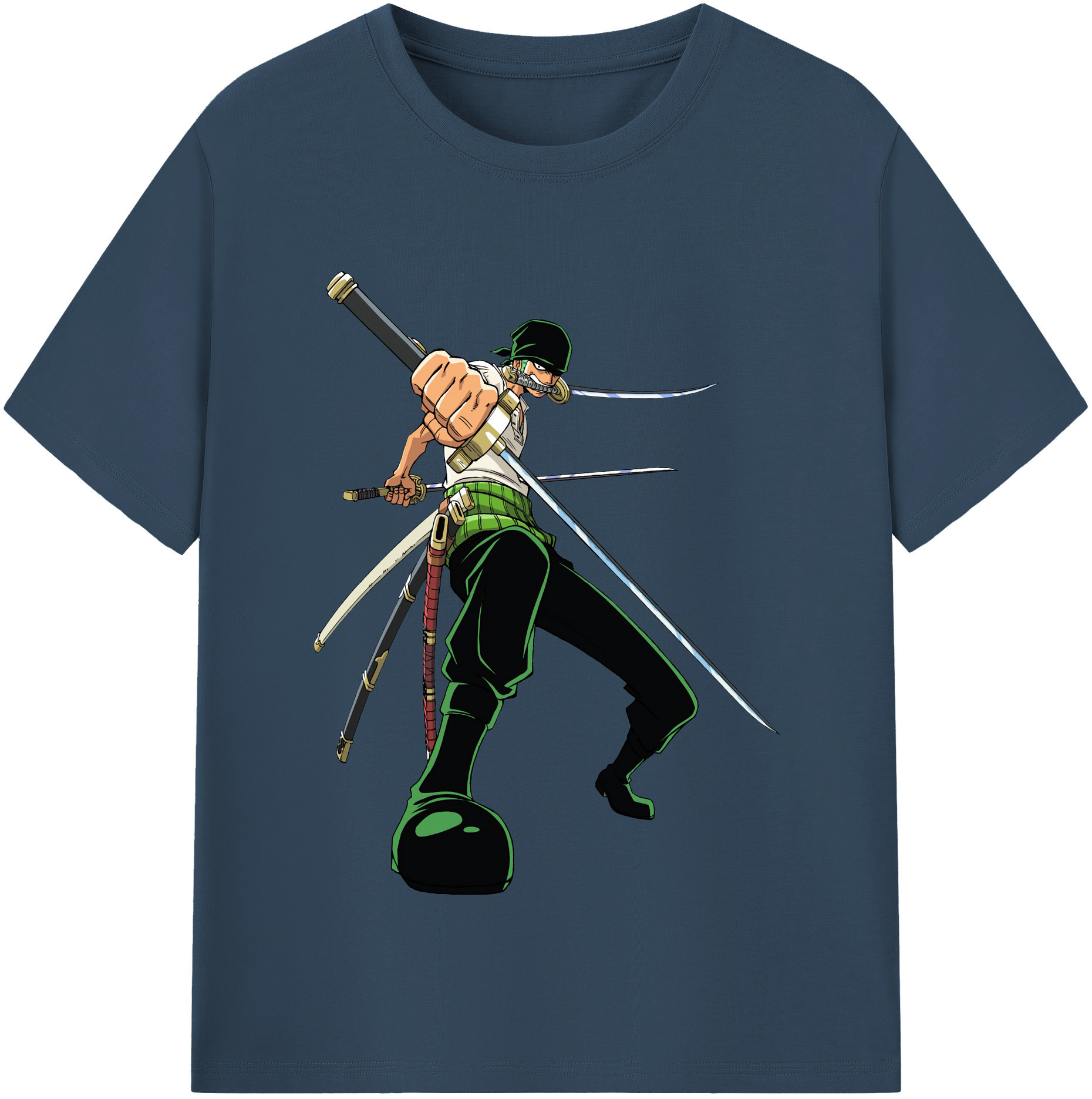 ワンピース ロロノア・ゾロ ONE PIECE Roronoa Zoro レディースカジュアルプリントTシャツ（綿100％）