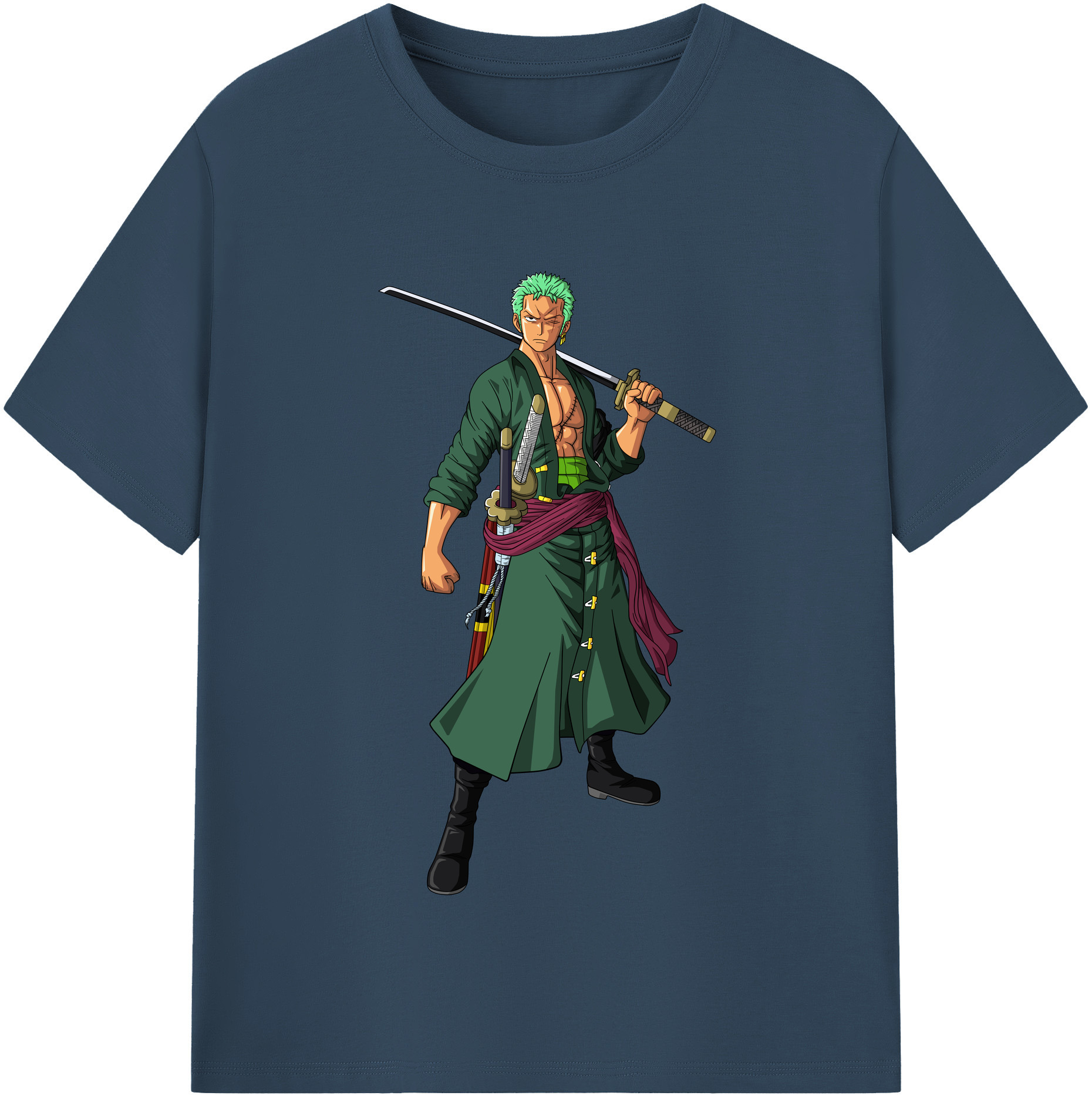 ワンピース ロロノア・ゾロ ONE PIECE Roronoa Zoro レディースカジュアルプリントTシャツ（綿100％）