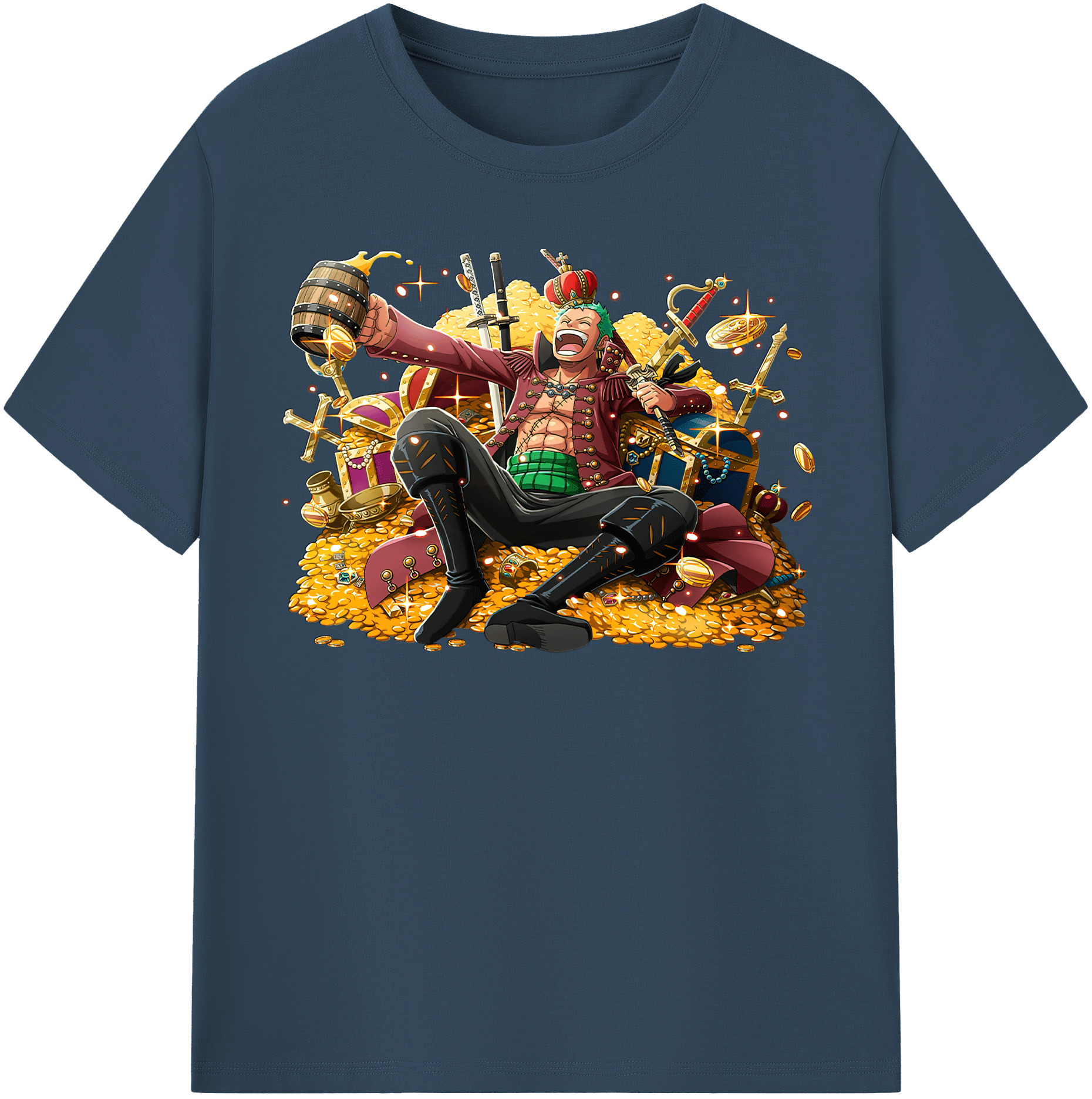 ワンピース ロロノア・ゾロ ONE PIECE Roronoa Zoro レディースカジュアルプリントTシャツ（綿100％）