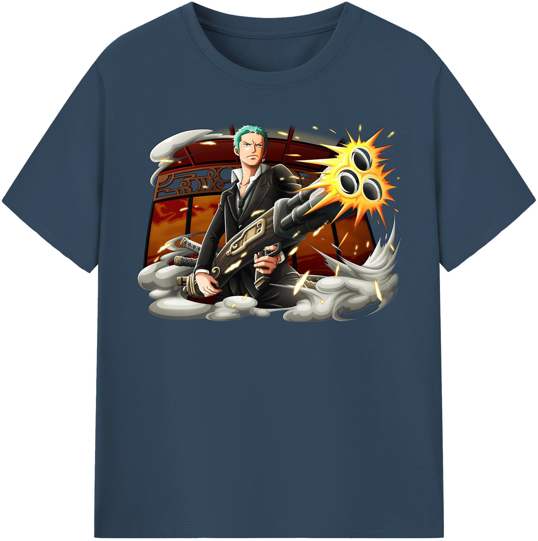 ワンピース ロロノア・ゾロ ONE PIECE Roronoa Zoro レディースカジュアルプリントTシャツ（綿100％）