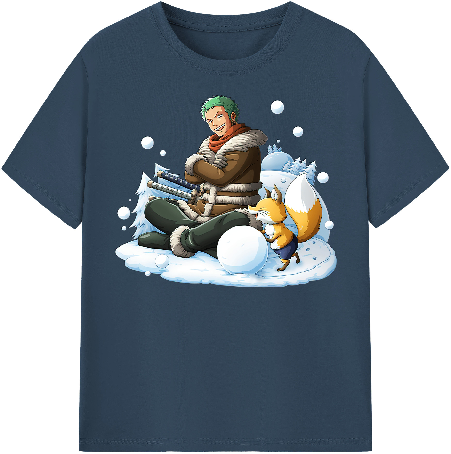 ワンピース ロロノア・ゾロ ONE PIECE Roronoa Zoro レディースカジュアルプリントTシャツ（綿100％）