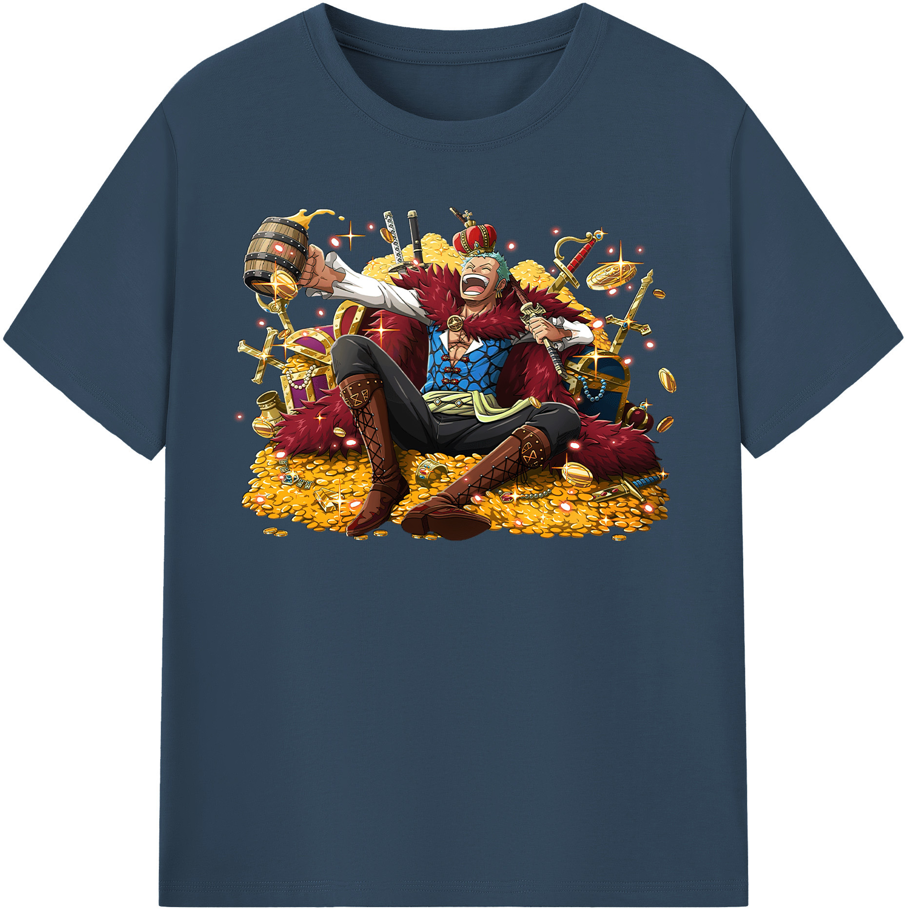 ワンピース ロロノア・ゾロ ONE PIECE Roronoa Zoro レディースカジュアルプリントTシャツ（綿100％）