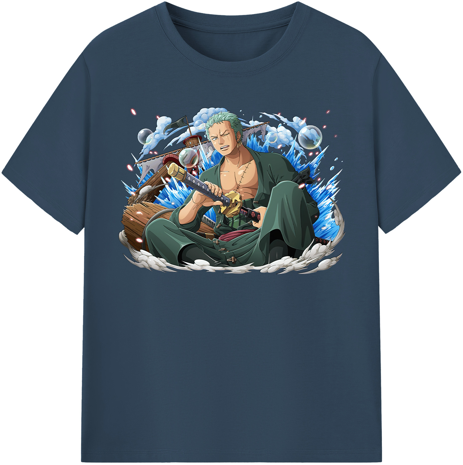ワンピース ロロノア・ゾロ ONE PIECE Roronoa Zoro レディースカジュアルプリントTシャツ（綿100％）