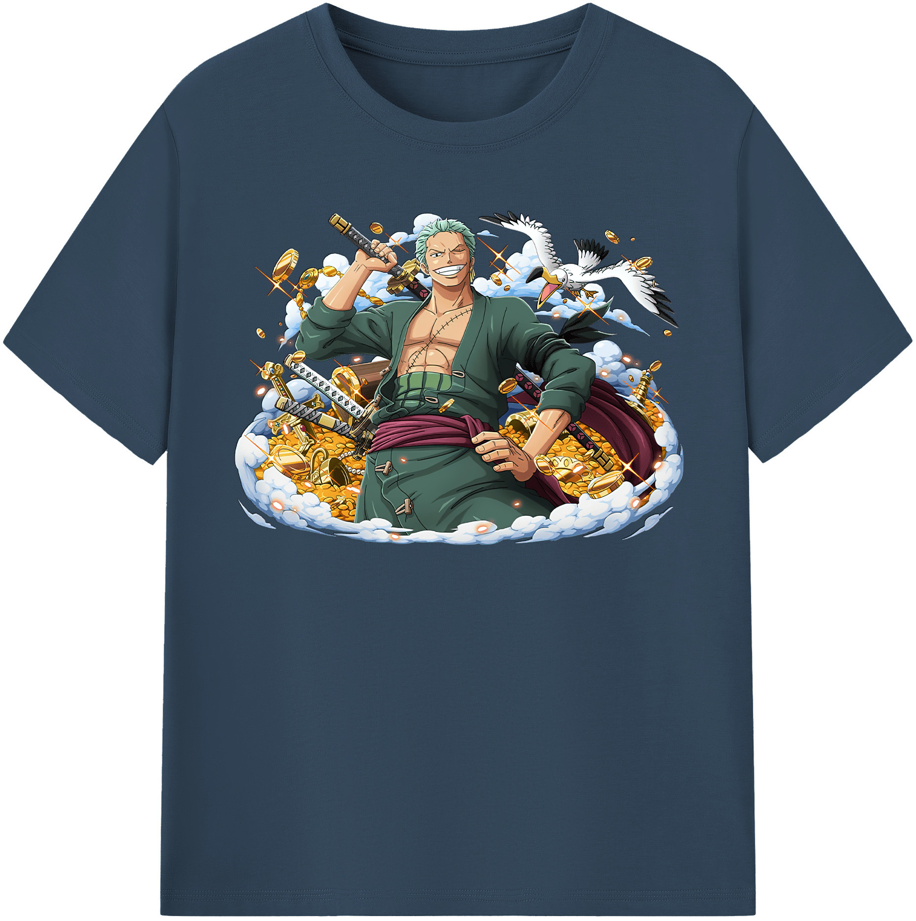 ワンピース ロロノア・ゾロ ONE PIECE Roronoa Zoro レディースカジュアルプリントTシャツ（綿100％）