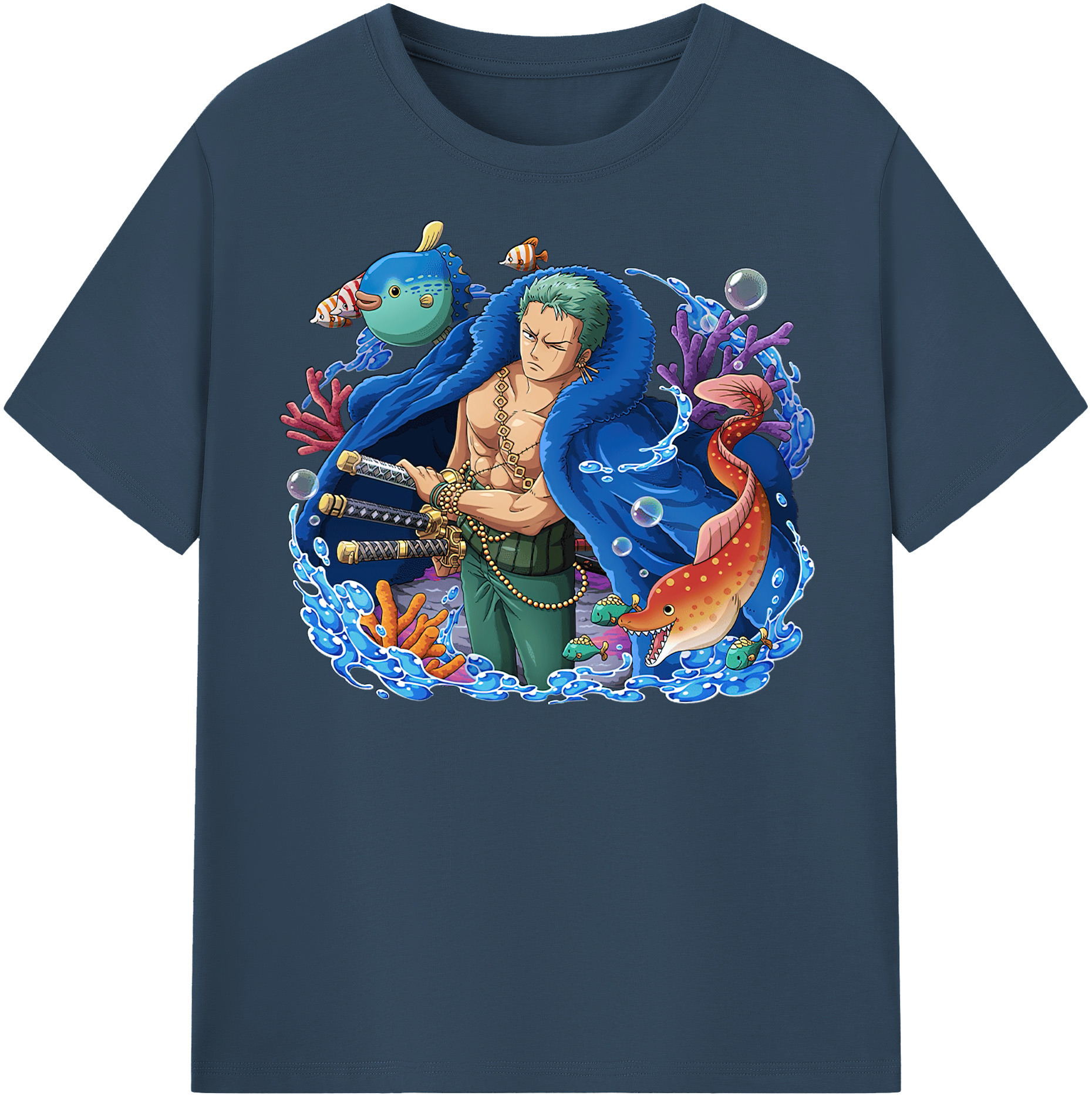 ワンピース ロロノア・ゾロ ONE PIECE Roronoa Zoro レディースカジュアルプリントTシャツ（綿100％）