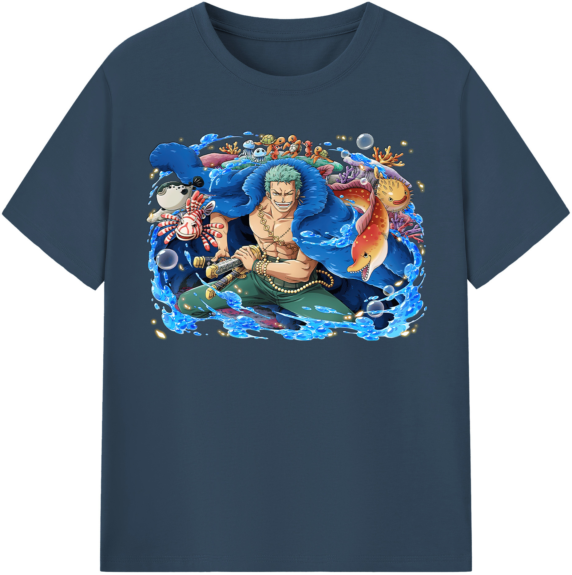 ワンピース ロロノア・ゾロ ONE PIECE Roronoa Zoro レディースカジュアルプリントTシャツ（綿100％）