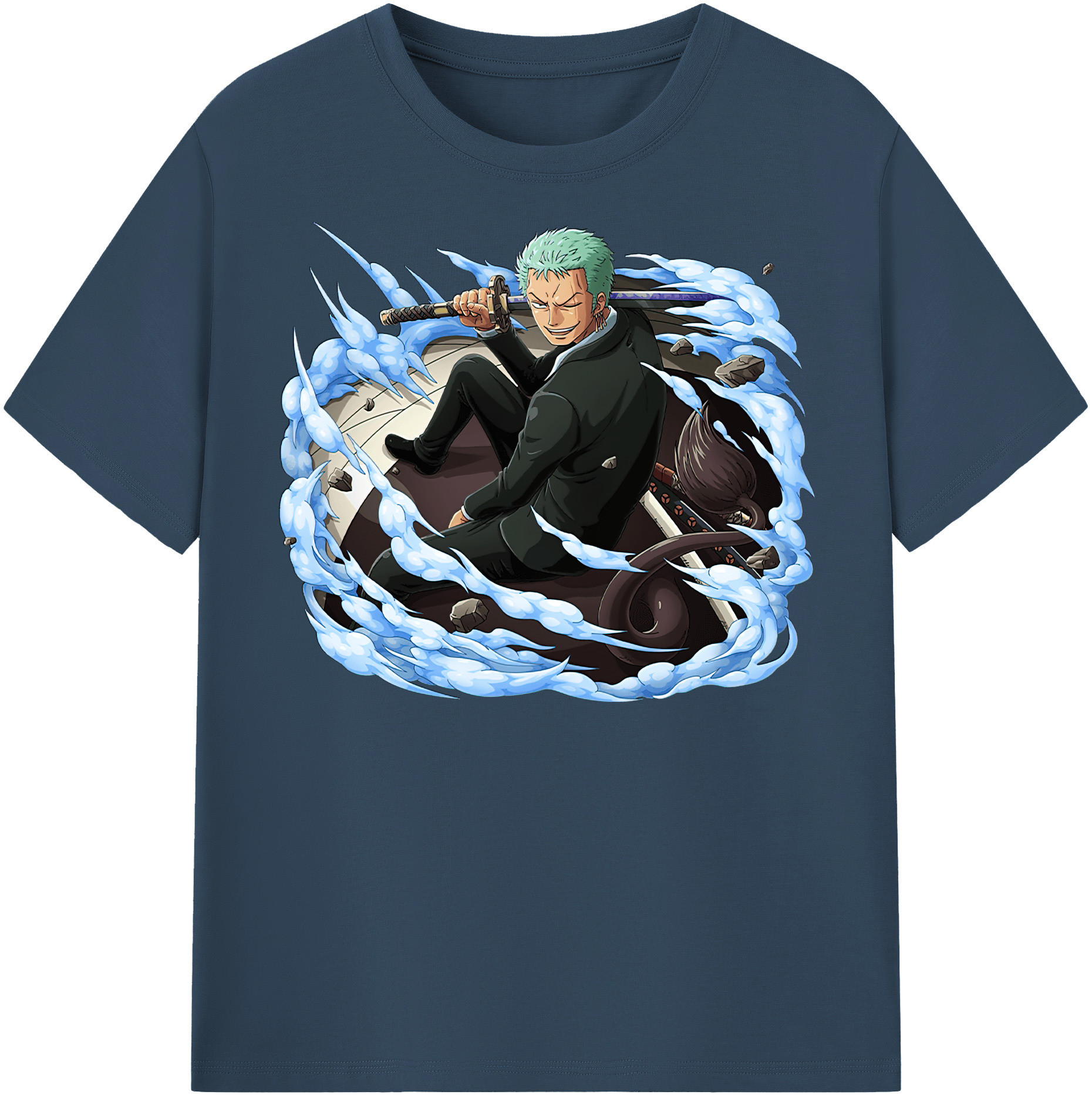 ワンピース ロロノア・ゾロ ONE PIECE Roronoa Zoro レディースカジュアルプリントTシャツ（綿100％）