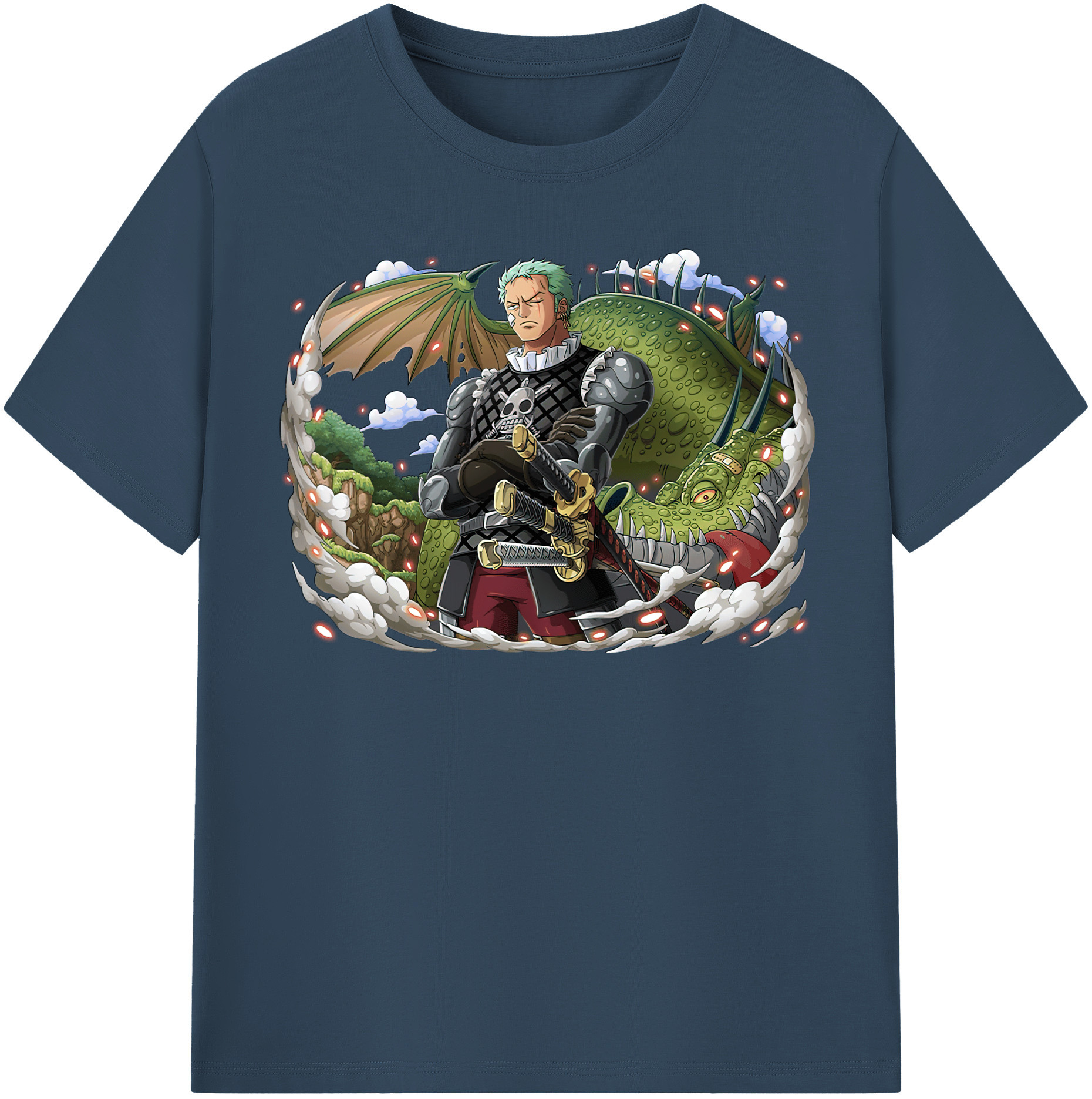 ワンピース ロロノア・ゾロ ONE PIECE Roronoa Zoro レディースカジュアルプリントTシャツ（綿100％）