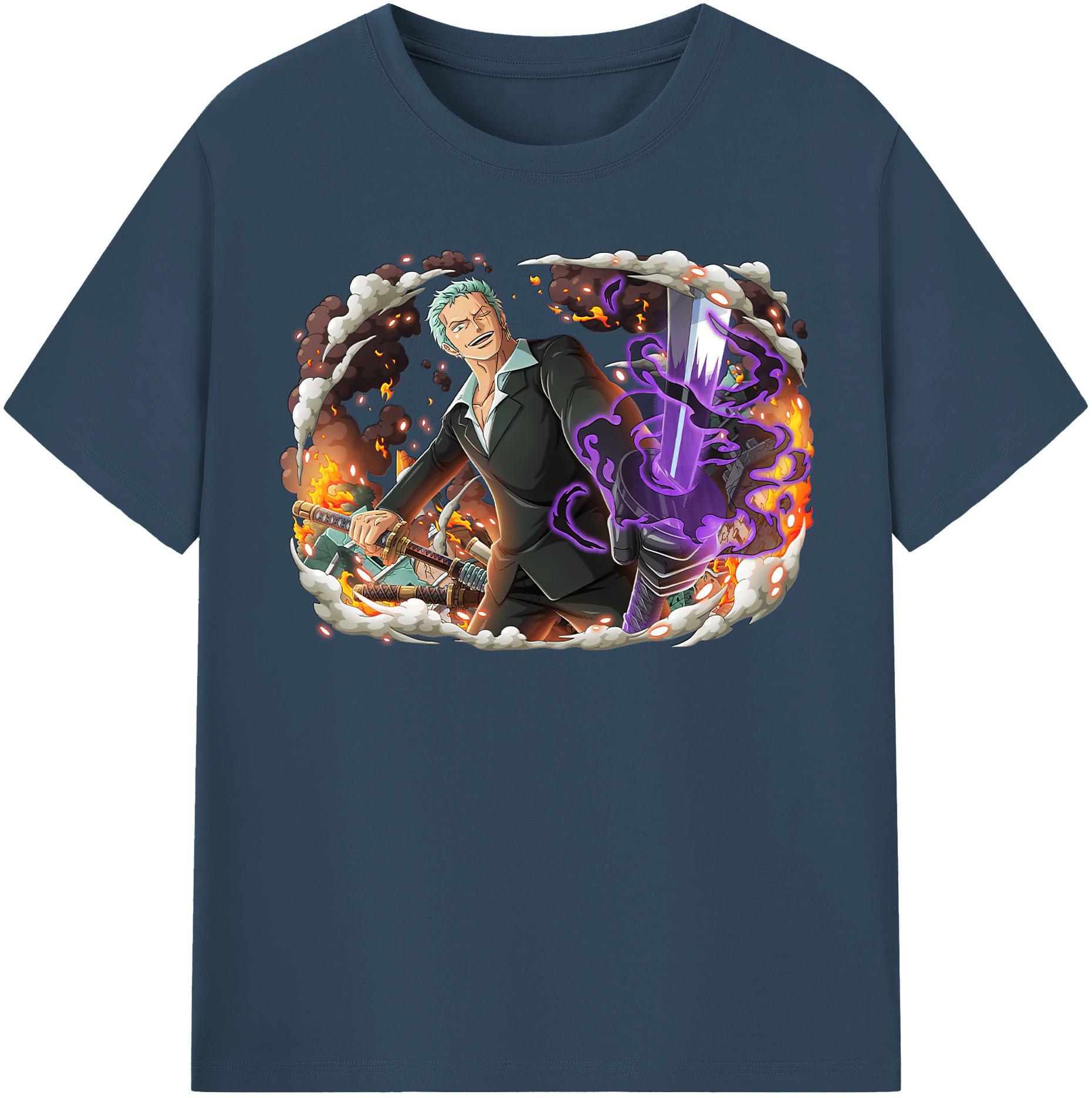 ワンピース ロロノア・ゾロ ONE PIECE Roronoa Zoro レディースカジュアルプリントTシャツ（綿100％）