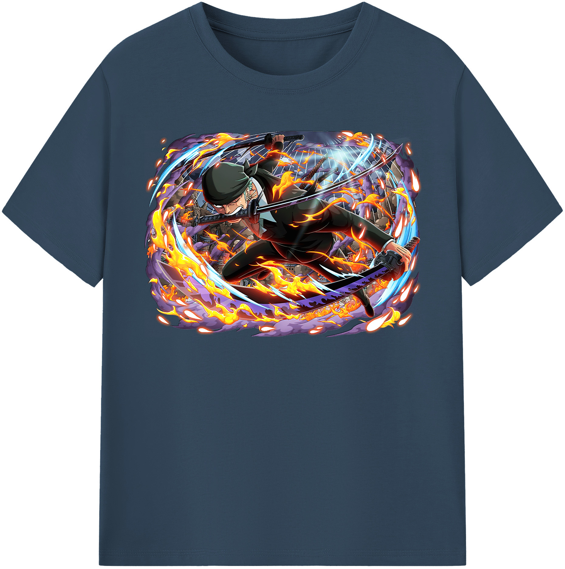 ワンピース ロロノア・ゾロ ONE PIECE Roronoa Zoro レディースカジュアルプリントTシャツ（綿100％）