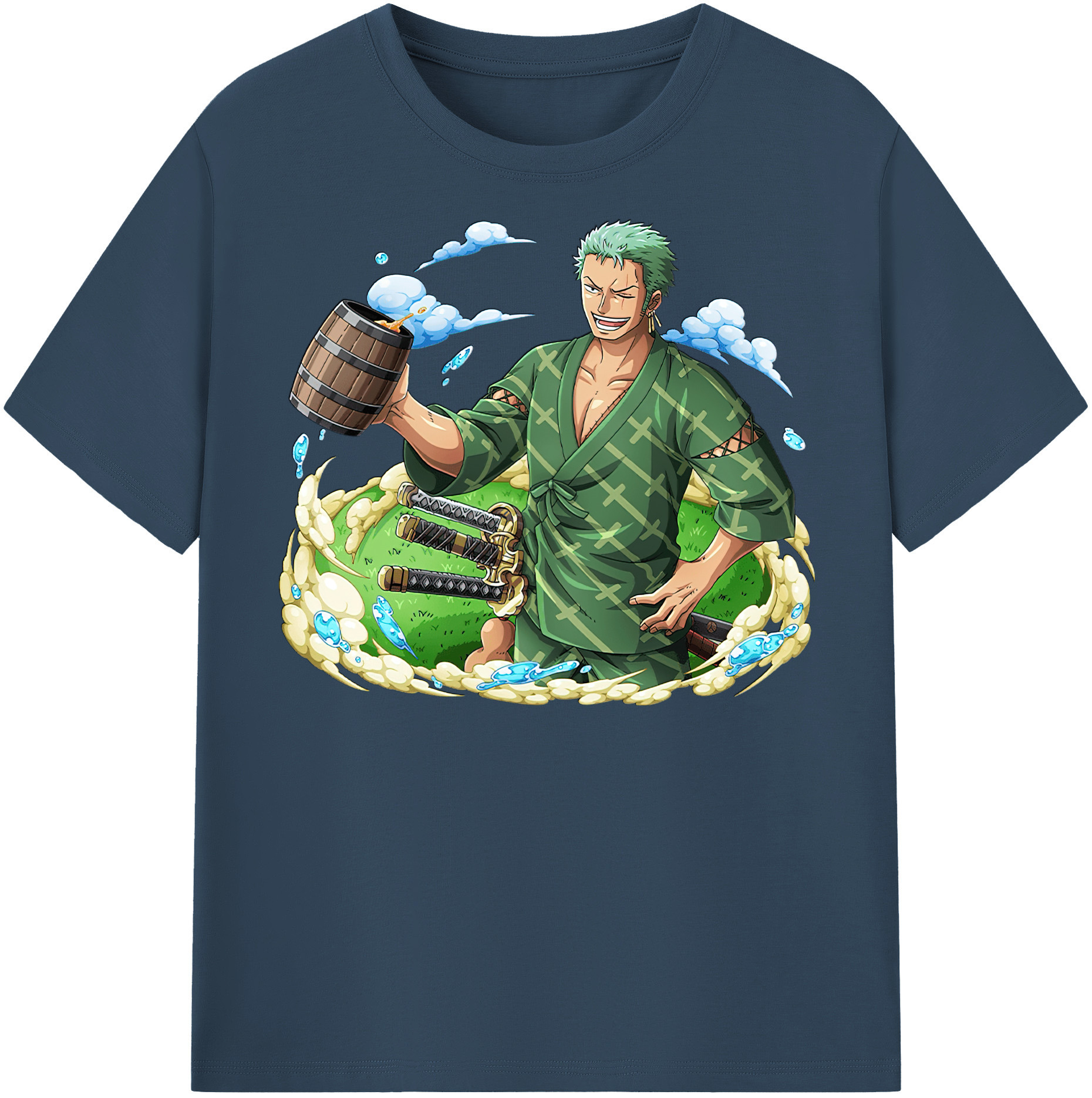 ワンピース ロロノア・ゾロ ONE PIECE Roronoa Zoro レディースカジュアルプリントTシャツ（綿100％）