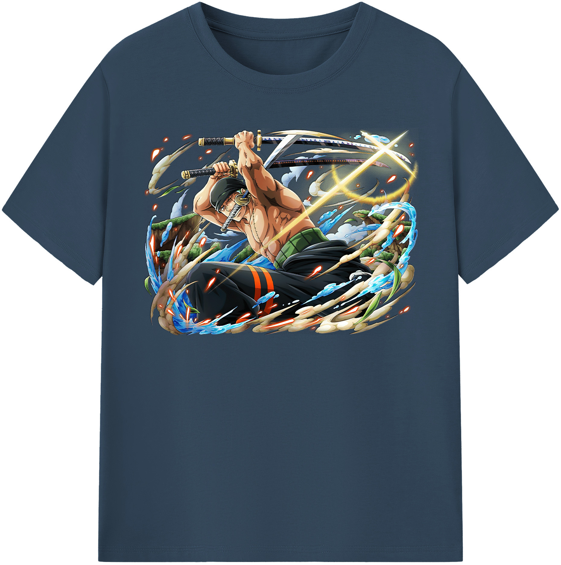 ワンピース ロロノア・ゾロ ONE PIECE Roronoa Zoro レディースカジュアルプリントTシャツ（綿100％）