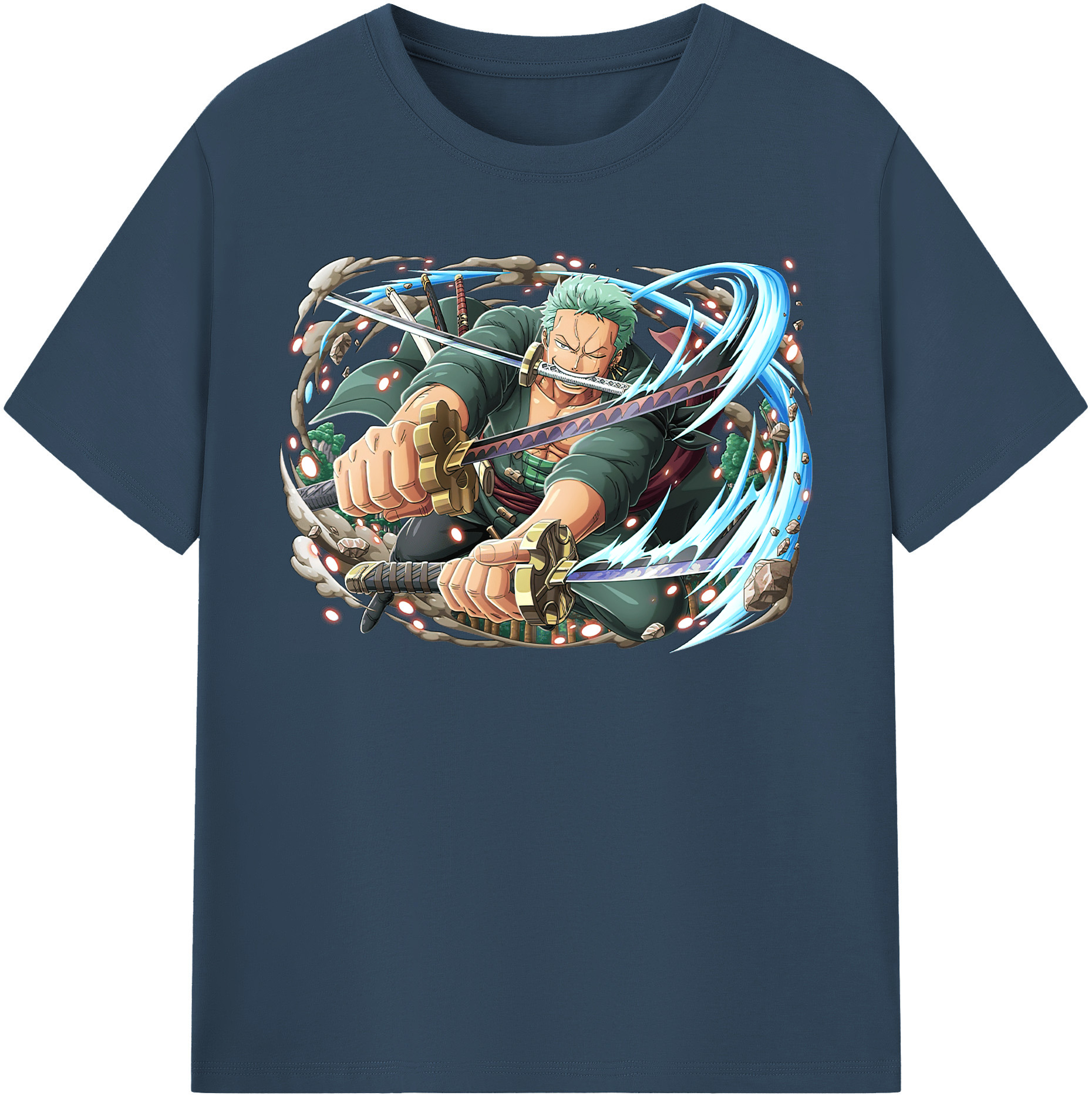 ワンピース ロロノア・ゾロ ONE PIECE Roronoa Zoro レディースカジュアルプリントTシャツ（綿100％）