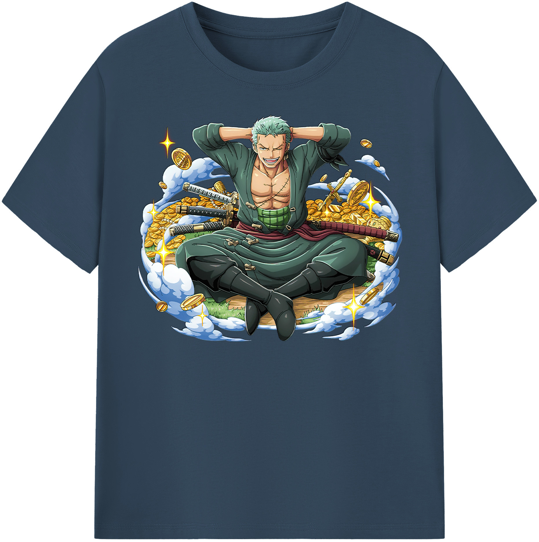 ワンピース ロロノア・ゾロ ONE PIECE Roronoa Zoro レディースカジュアルプリントTシャツ（綿100％）