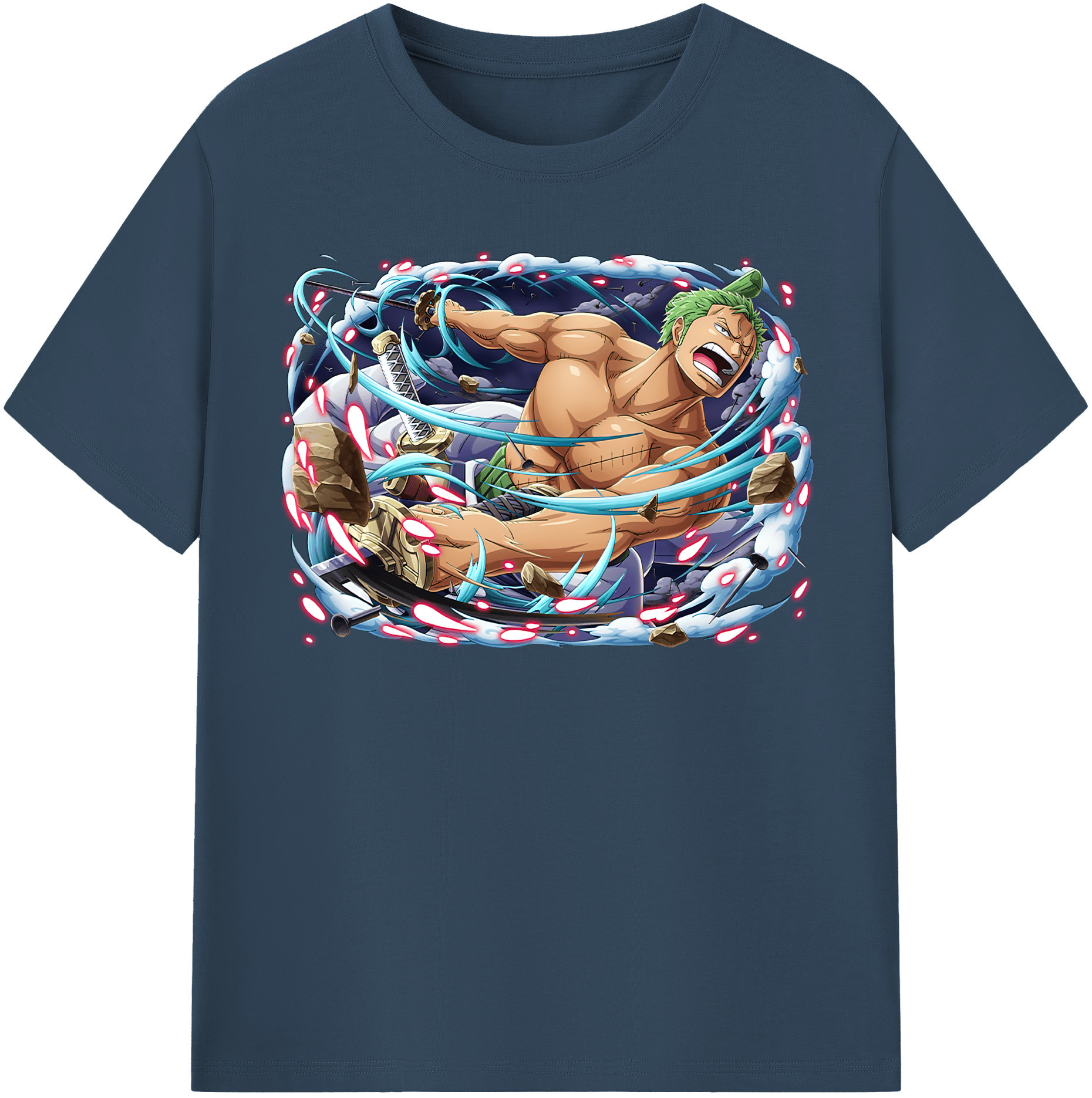 ワンピース ロロノア・ゾロ ONE PIECE Roronoa Zoro レディースカジュアルプリントTシャツ（綿100％）