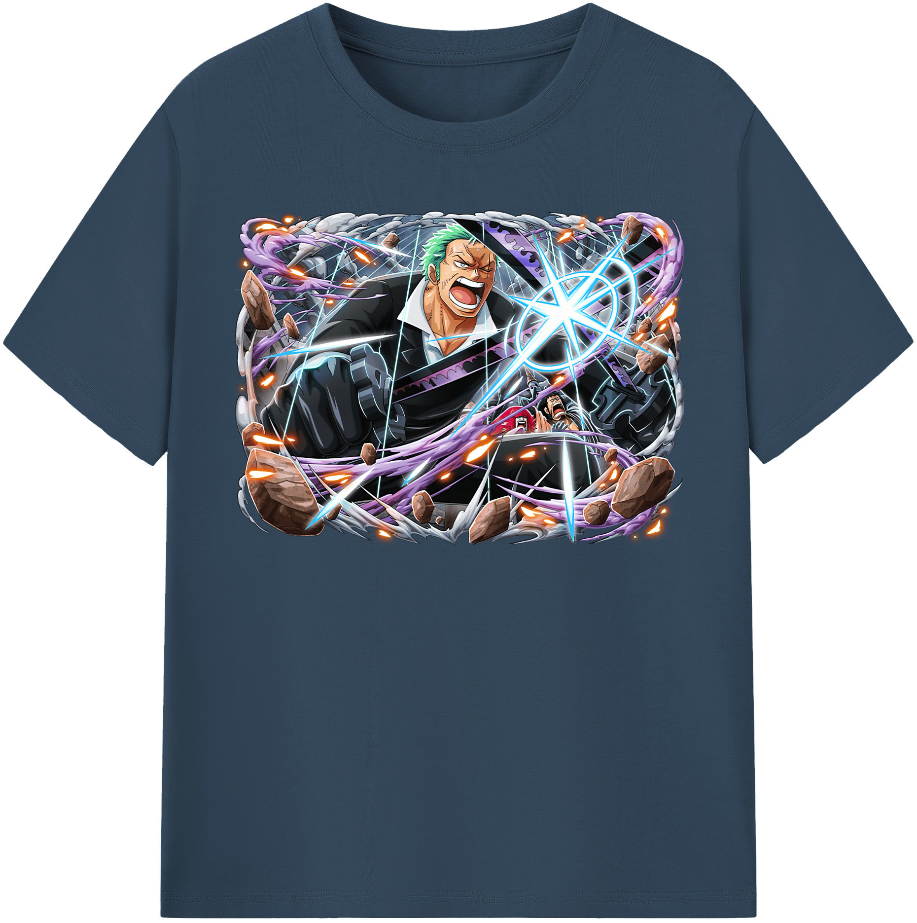 ワンピース ロロノア・ゾロ ONE PIECE Roronoa Zoro レディースカジュアルプリントTシャツ（綿100％）