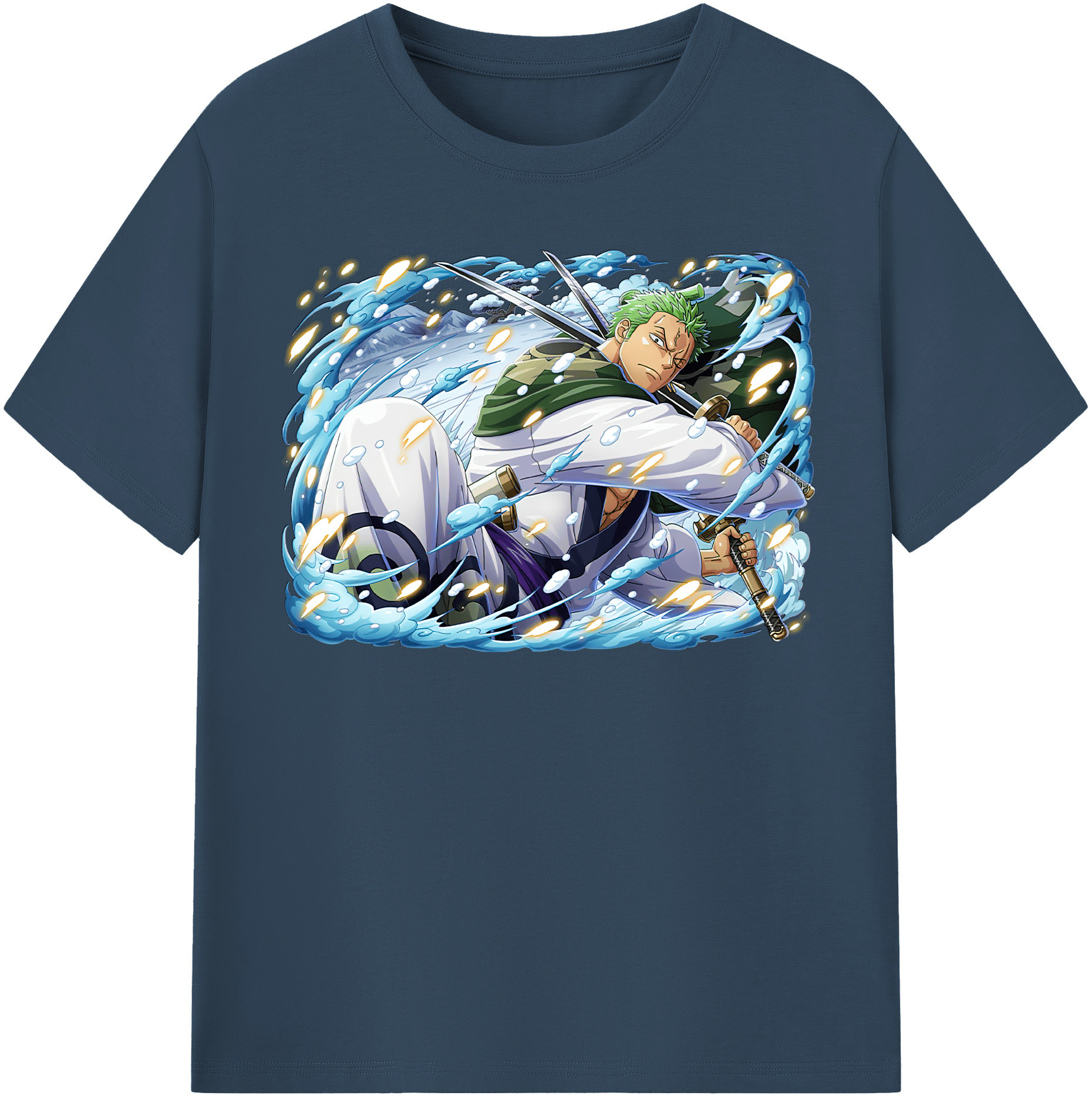ワンピース ロロノア・ゾロ ONE PIECE Roronoa Zoro レディースカジュアルプリントTシャツ（綿100％）