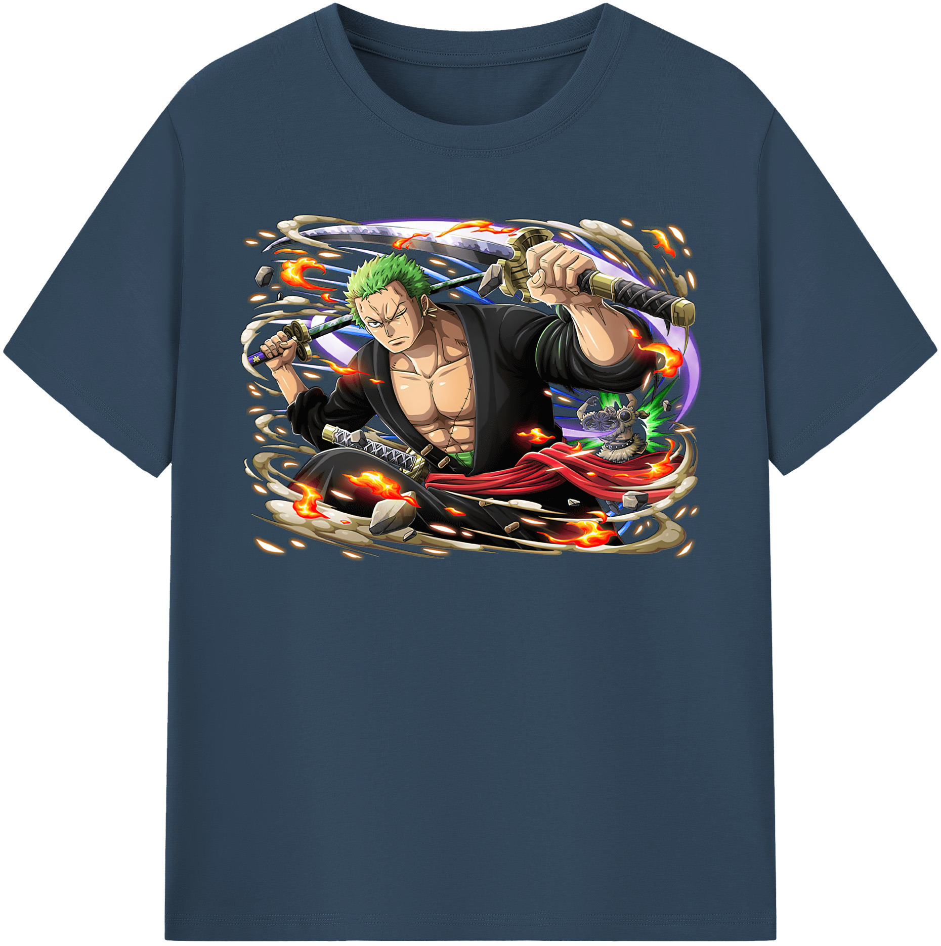 ワンピース ロロノア・ゾロ ONE PIECE Roronoa Zoro レディースカジュアルプリントTシャツ（綿100％）