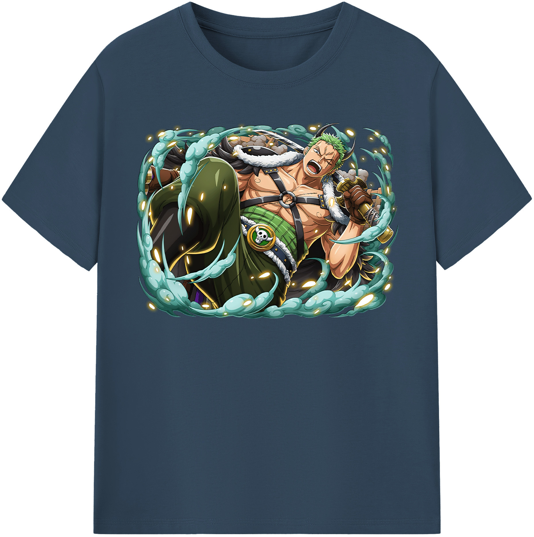 ワンピース ロロノア・ゾロ ONE PIECE Roronoa Zoro レディースカジュアルプリントTシャツ（綿100％）