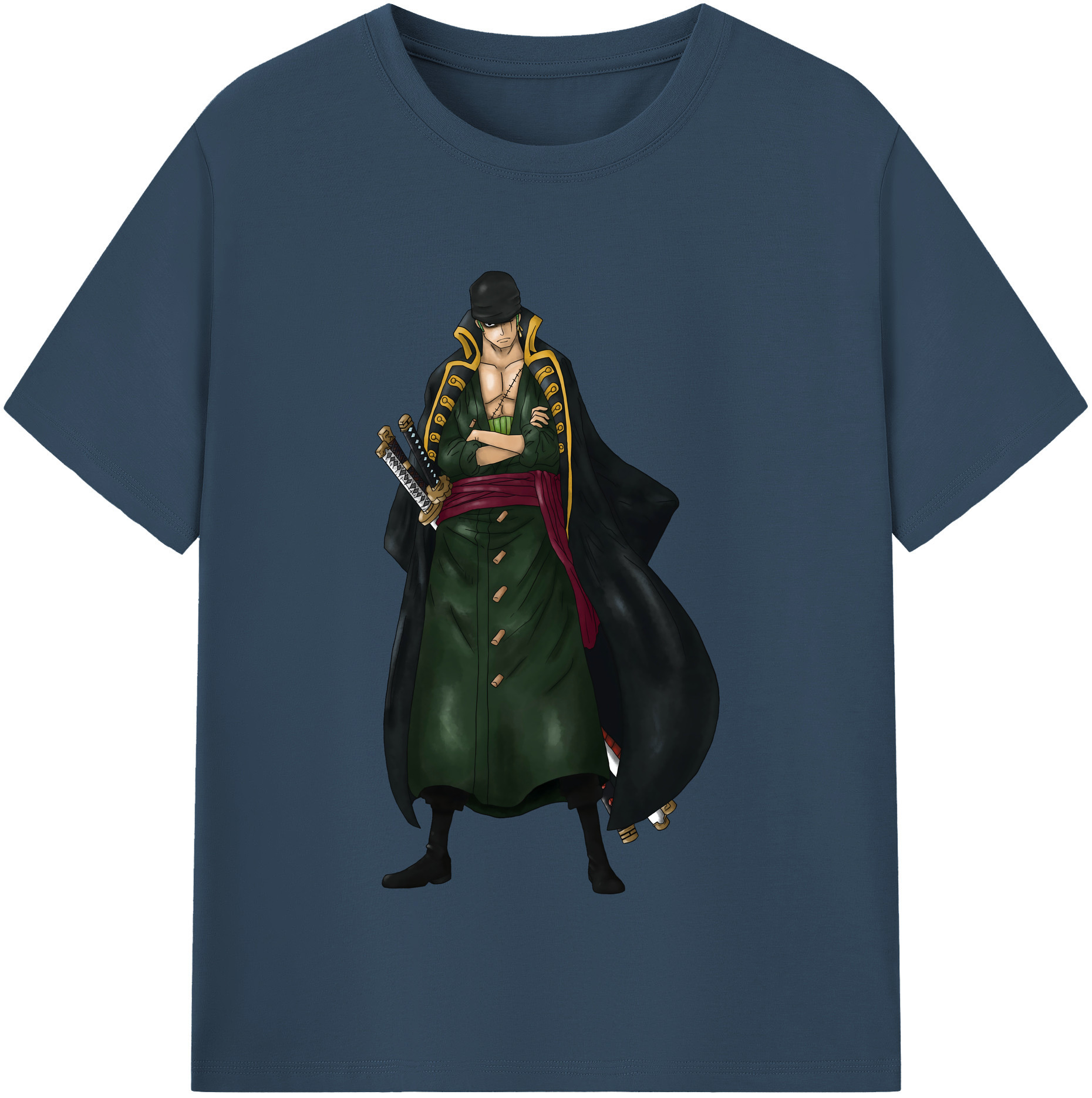 ワンピース ロロノア・ゾロ ONE PIECE Roronoa Zoro レディースカジュアルプリントTシャツ（綿100％）
