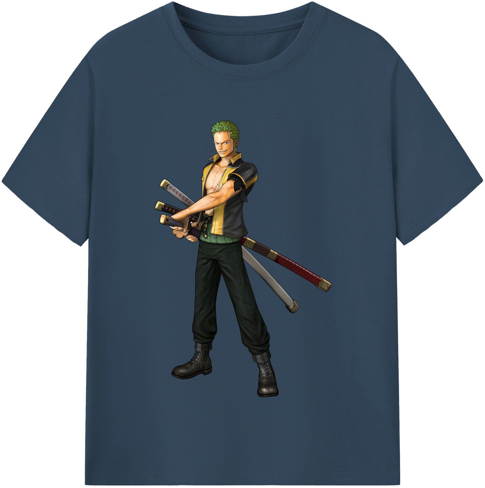 ワンピース ロロノア・ゾロ ONE PIECE Roronoa Zoro レディースカジュアルプリントTシャツ（綿100％）