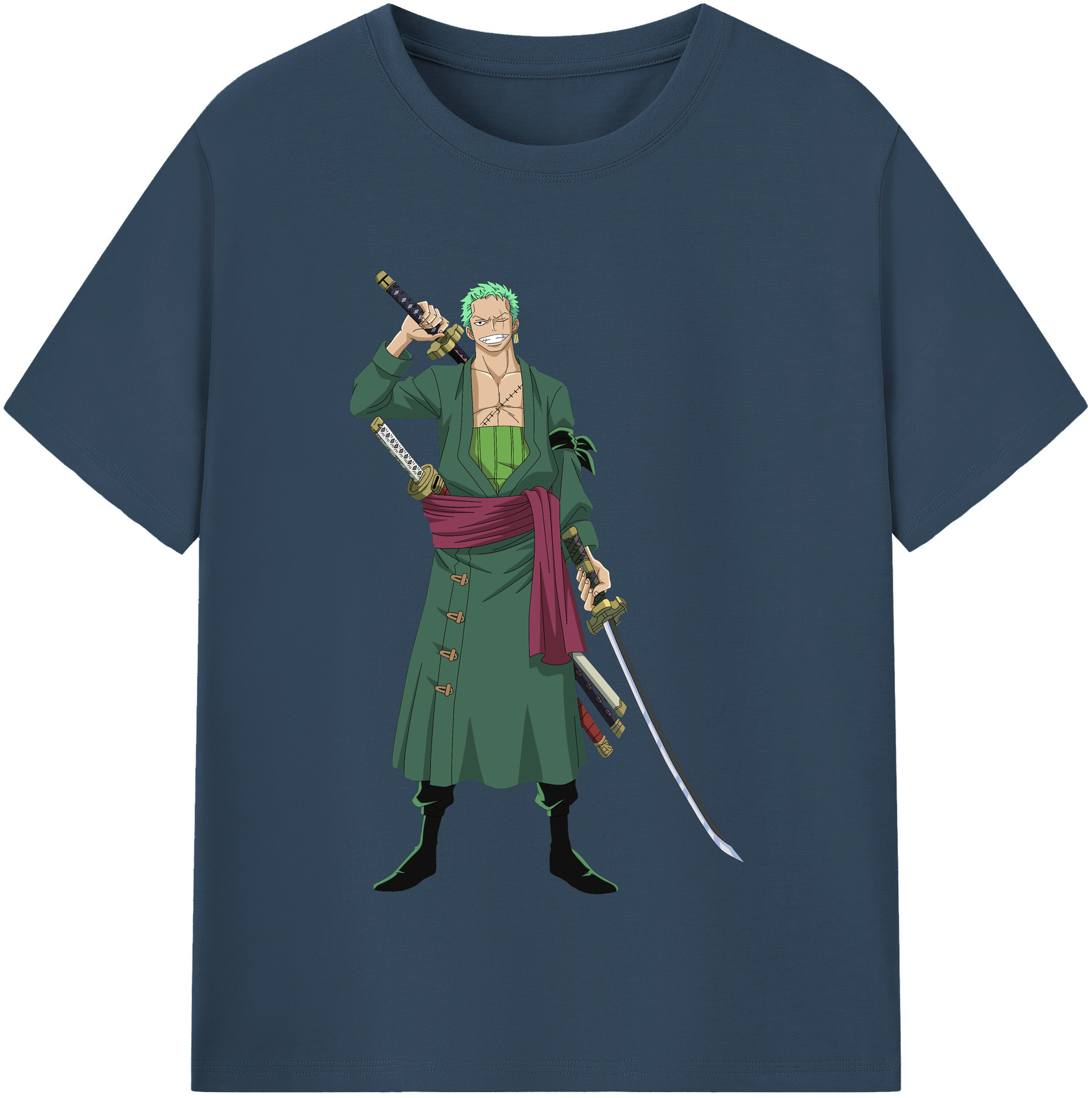 ワンピース ロロノア・ゾロ ONE PIECE Roronoa Zoro レディースカジュアルプリントTシャツ（綿100％）