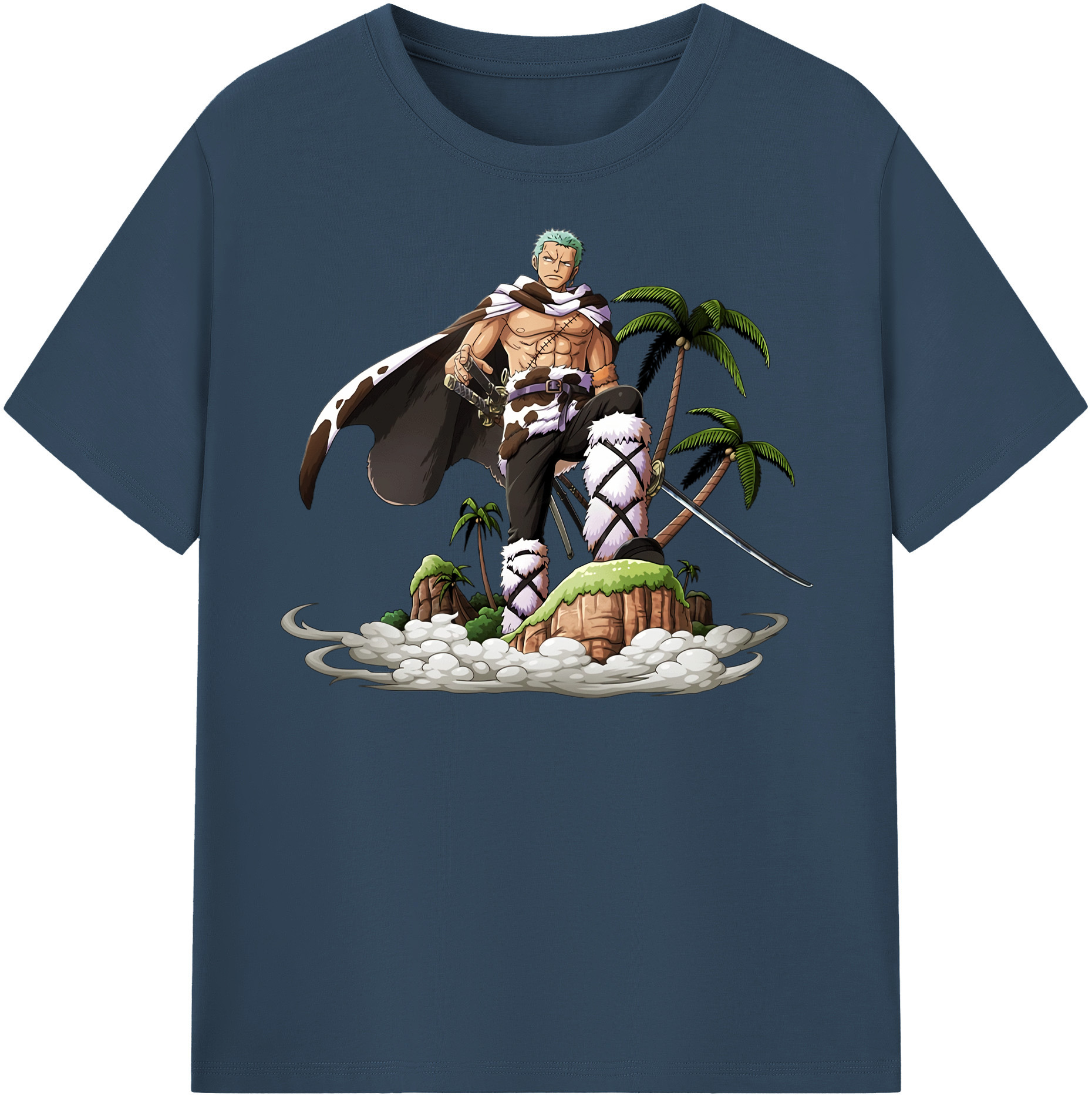 ワンピース ロロノア・ゾロ ONE PIECE Roronoa Zoro レディースカジュアルプリントTシャツ（綿100％）