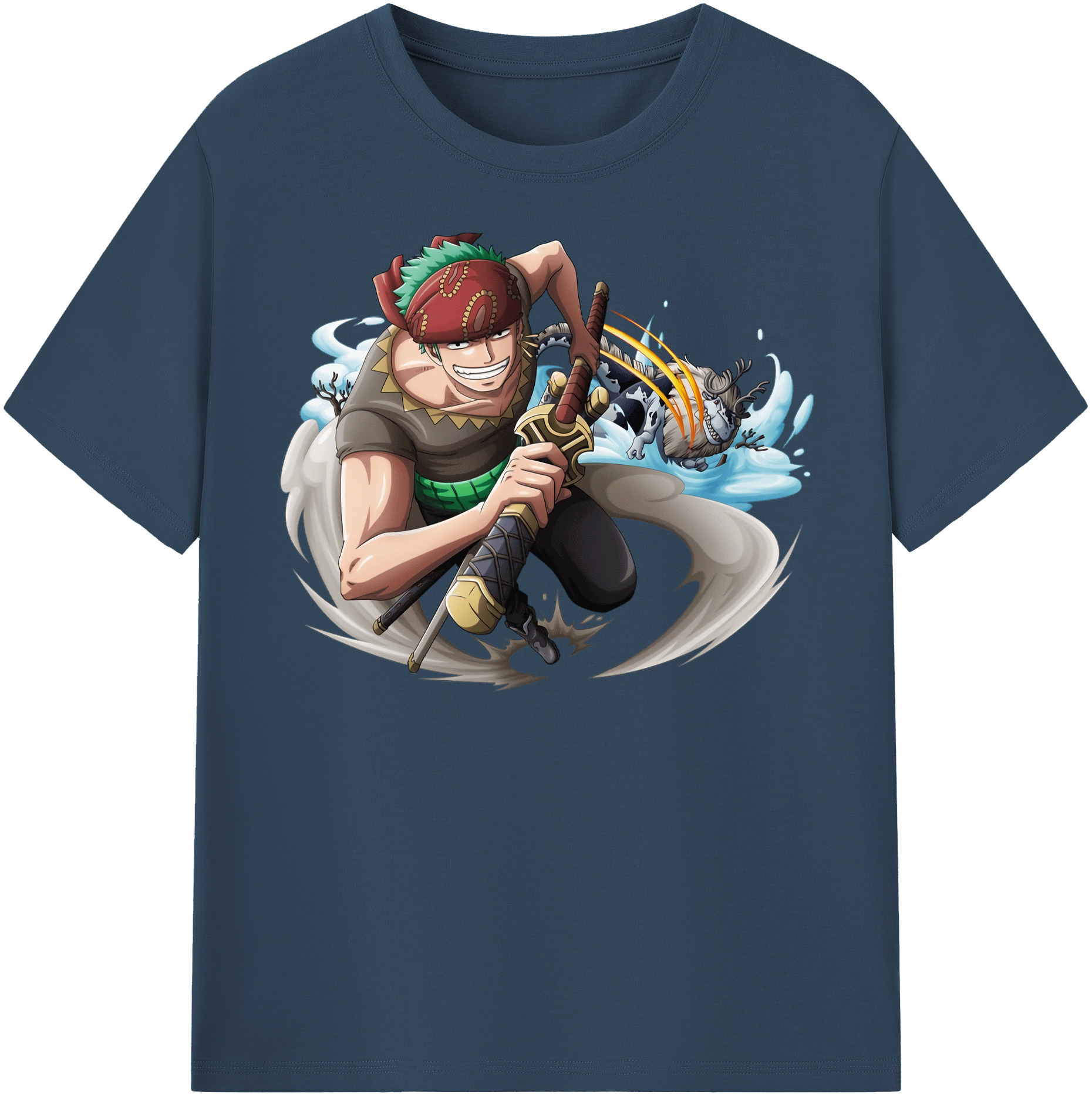 ワンピース ロロノア・ゾロ ONE PIECE Roronoa Zoro レディースカジュアルプリントTシャツ（綿100％）