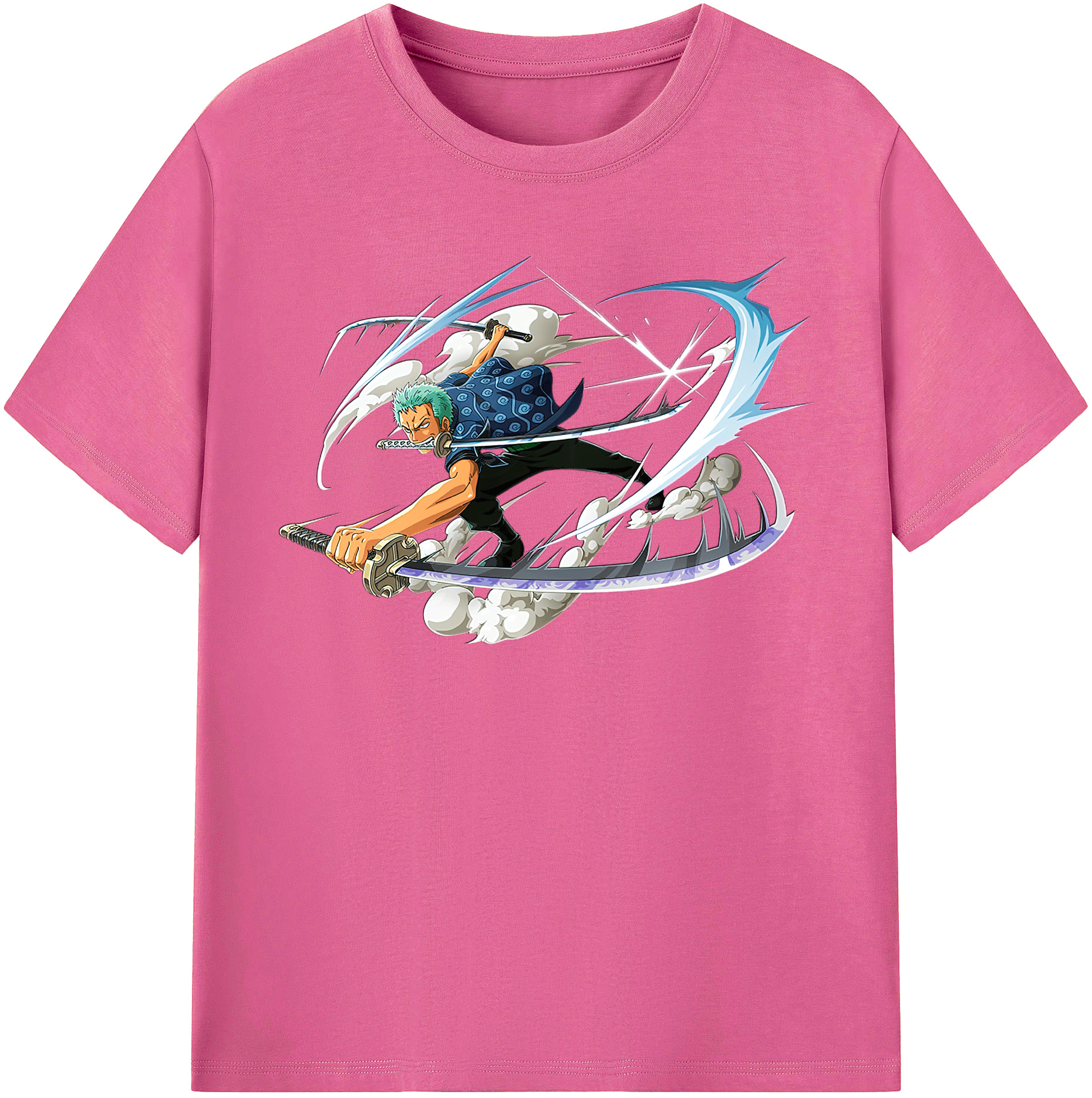 ワンピース ロロノア・ゾロ ONE PIECE Roronoa Zoro レディースカジュアルプリントTシャツ（綿100％）