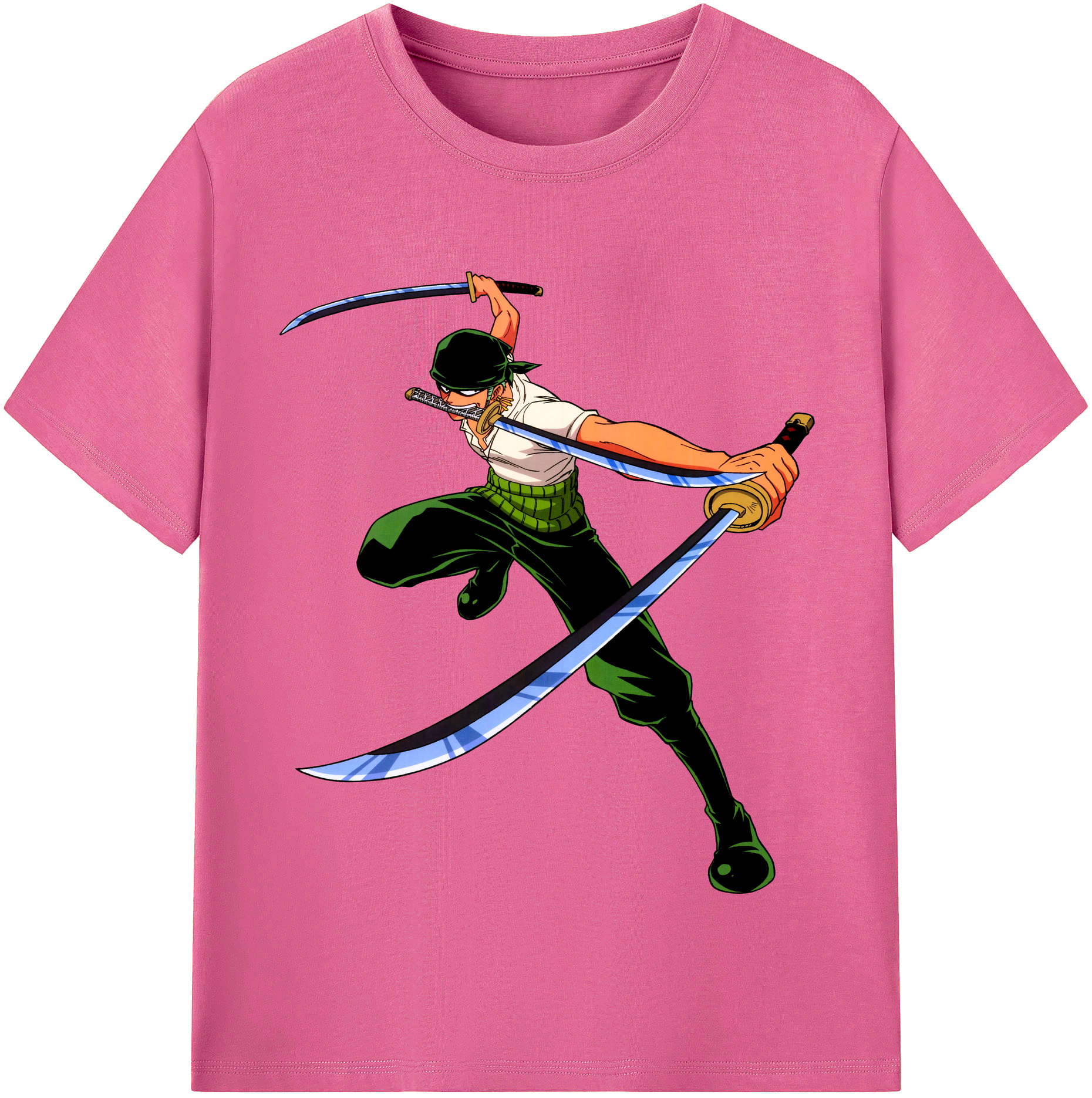 ワンピース ロロノア・ゾロ ONE PIECE Roronoa Zoro レディースカジュアルプリントTシャツ（綿100％）
