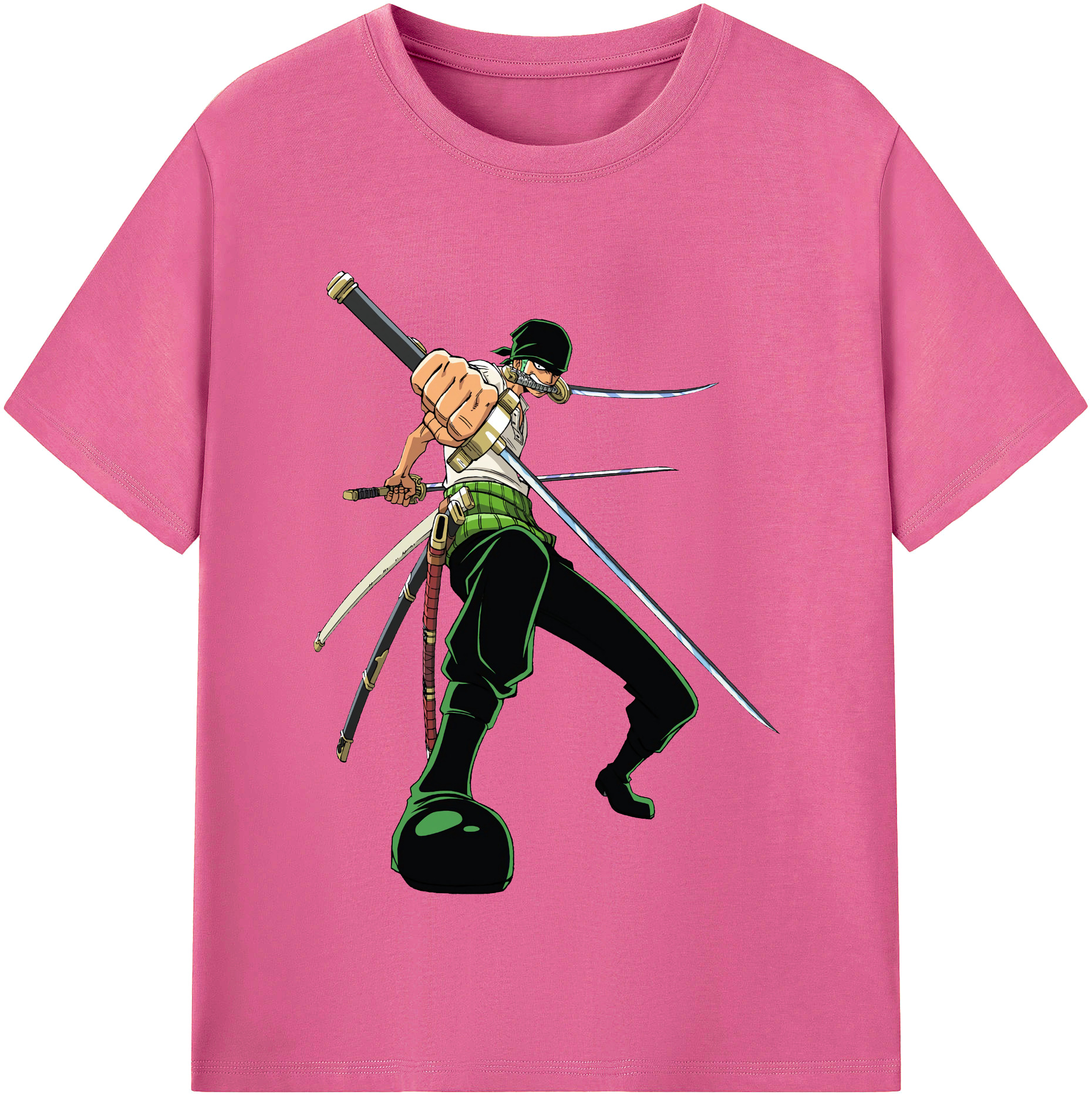 ワンピース ロロノア・ゾロ ONE PIECE Roronoa Zoro レディースカジュアルプリントTシャツ（綿100％）
