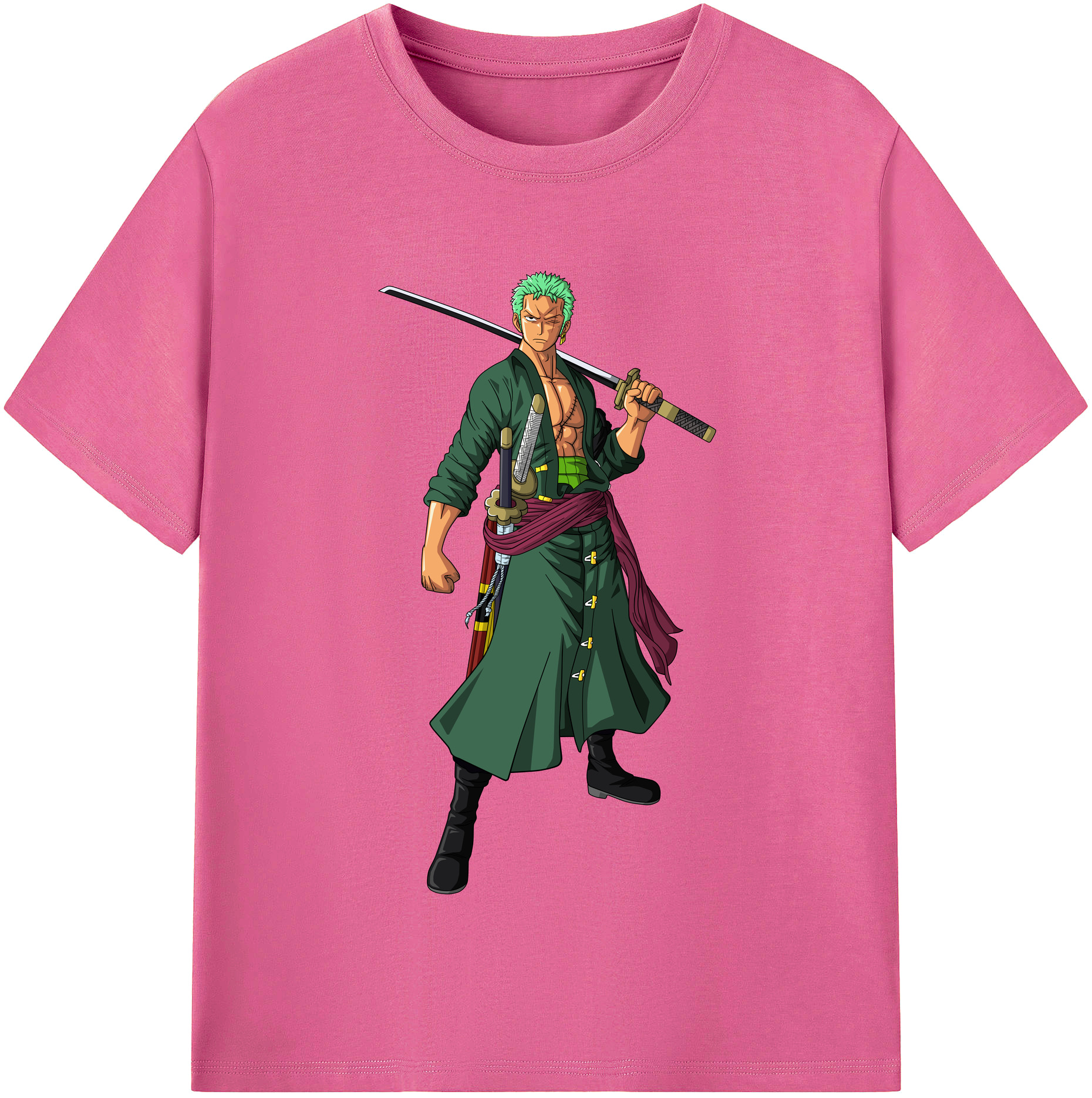 ワンピース ロロノア・ゾロ ONE PIECE Roronoa Zoro レディースカジュアルプリントTシャツ（綿100％）