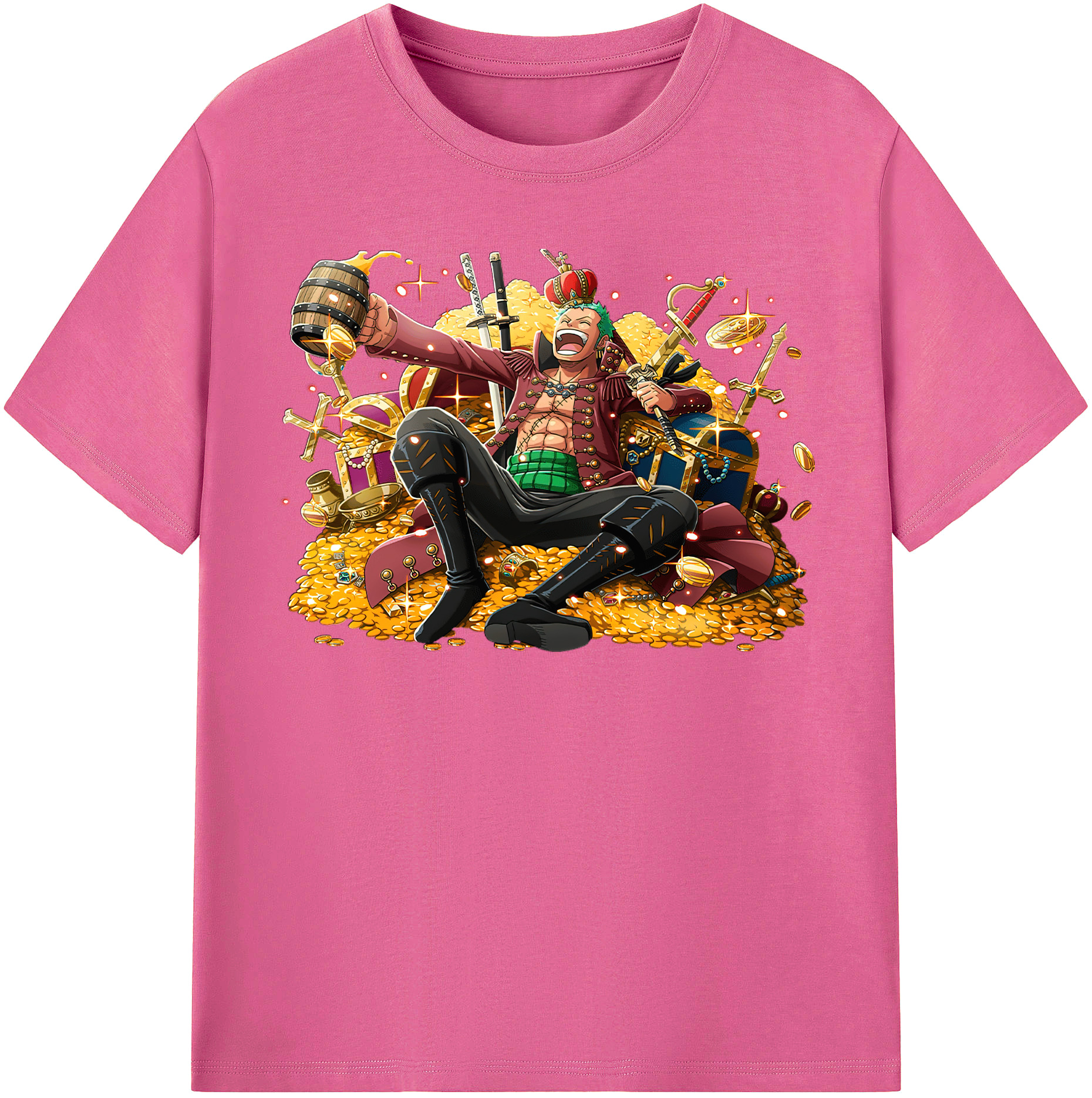 ワンピース ロロノア・ゾロ ONE PIECE Roronoa Zoro レディースカジュアルプリントTシャツ（綿100％）