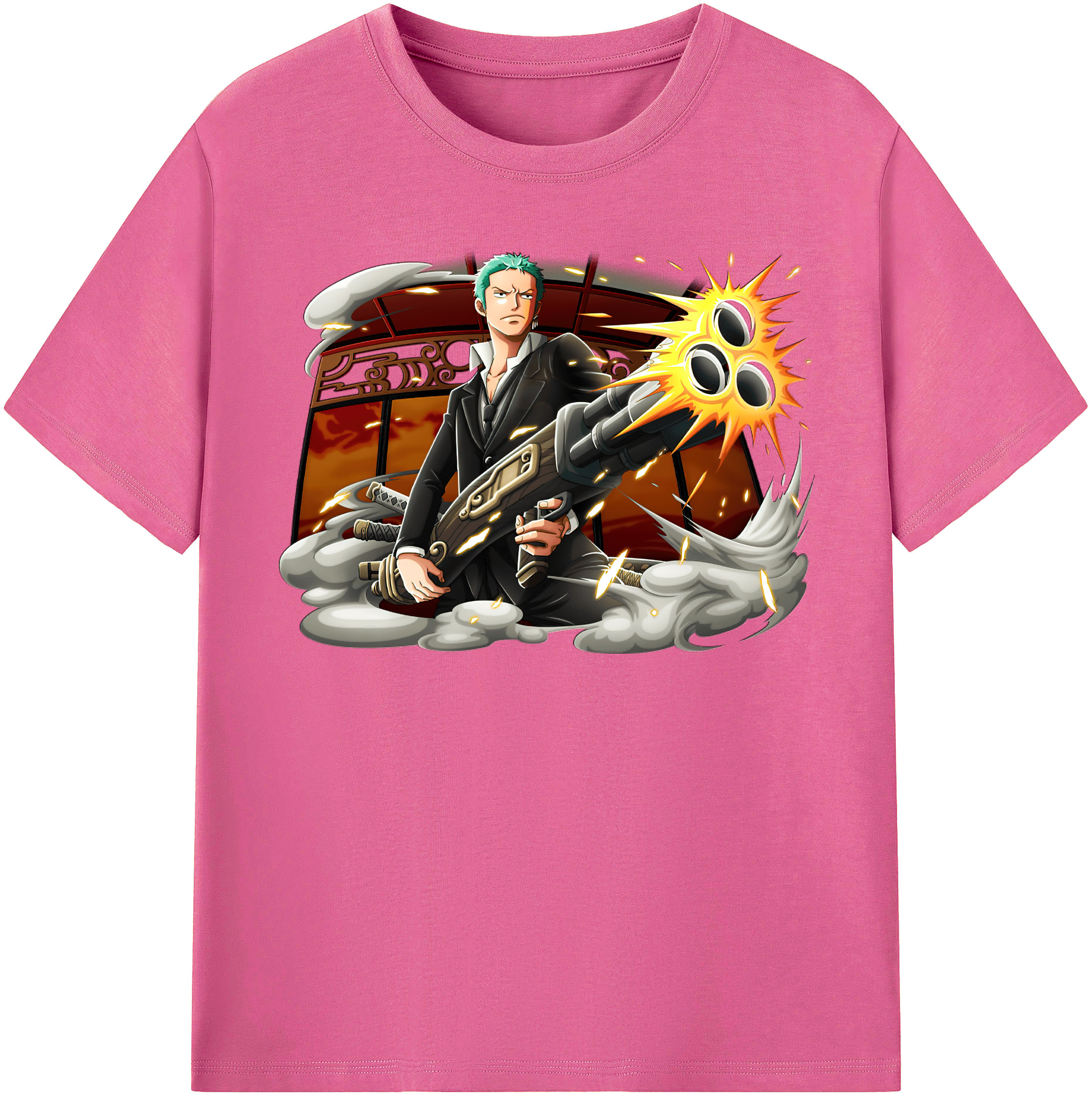 ワンピース ロロノア・ゾロ ONE PIECE Roronoa Zoro レディースカジュアルプリントTシャツ（綿100％）