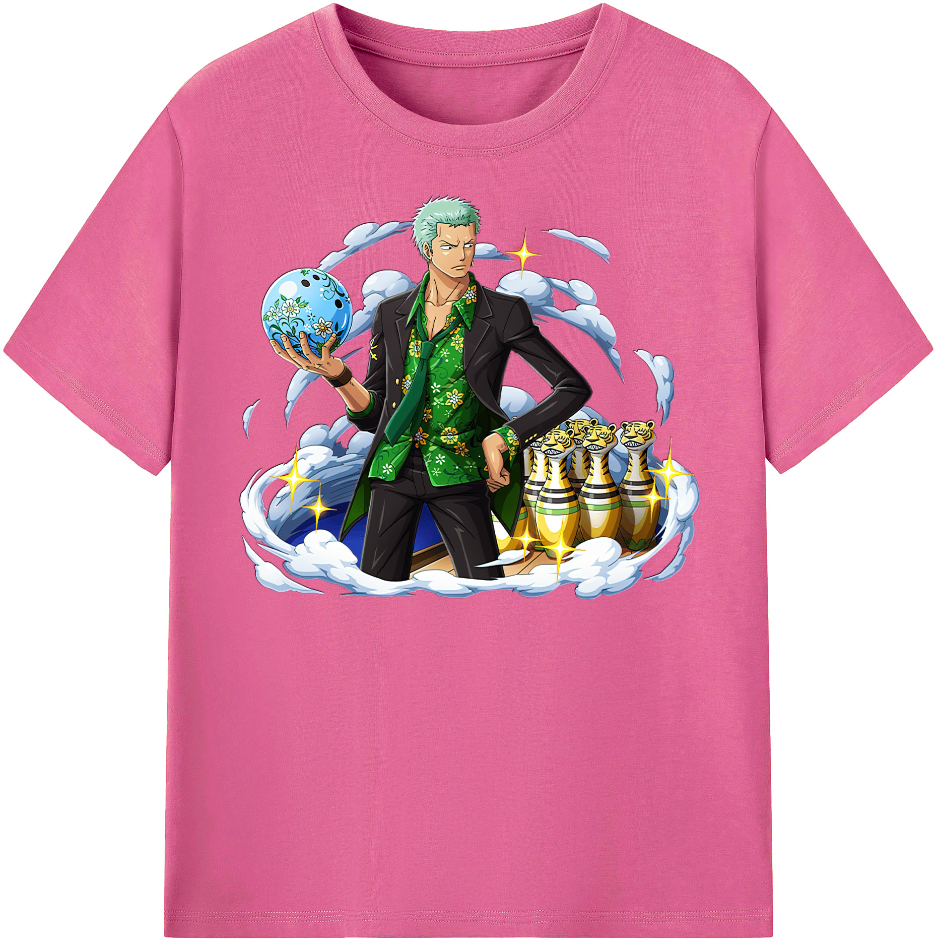 ワンピース ロロノア・ゾロ ONE PIECE Roronoa Zoro レディースカジュアルプリントTシャツ（綿100％）