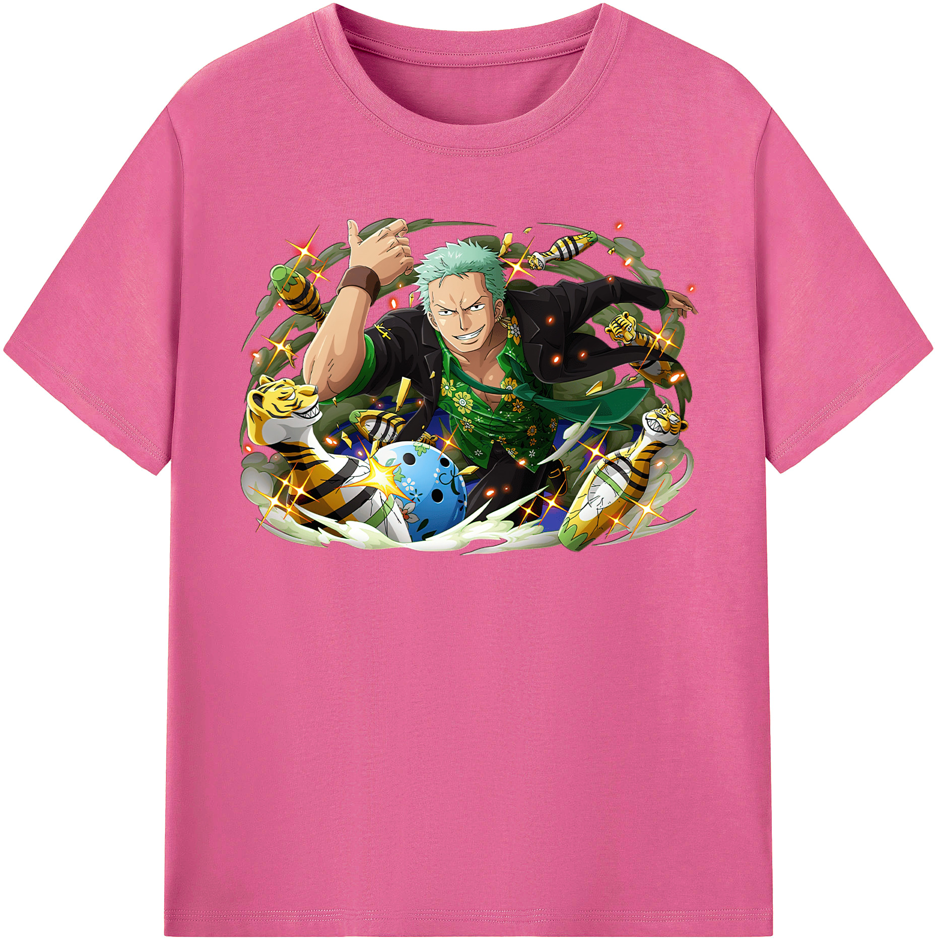 ワンピース ロロノア・ゾロ ONE PIECE Roronoa Zoro レディースカジュアルプリントTシャツ（綿100％）