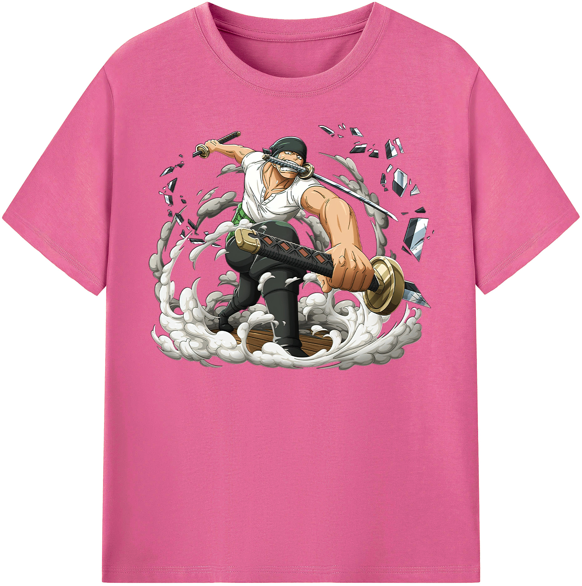 ワンピース ロロノア・ゾロ ONE PIECE Roronoa Zoro レディースカジュアルプリントTシャツ（綿100％）