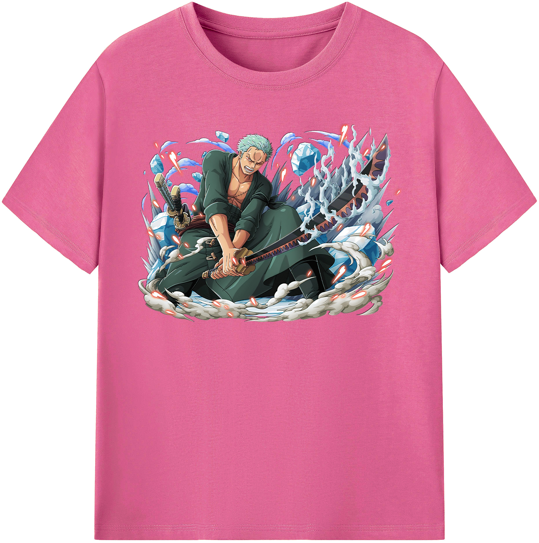 ワンピース ロロノア・ゾロ ONE PIECE Roronoa Zoro レディースカジュアルプリントTシャツ（綿100％）